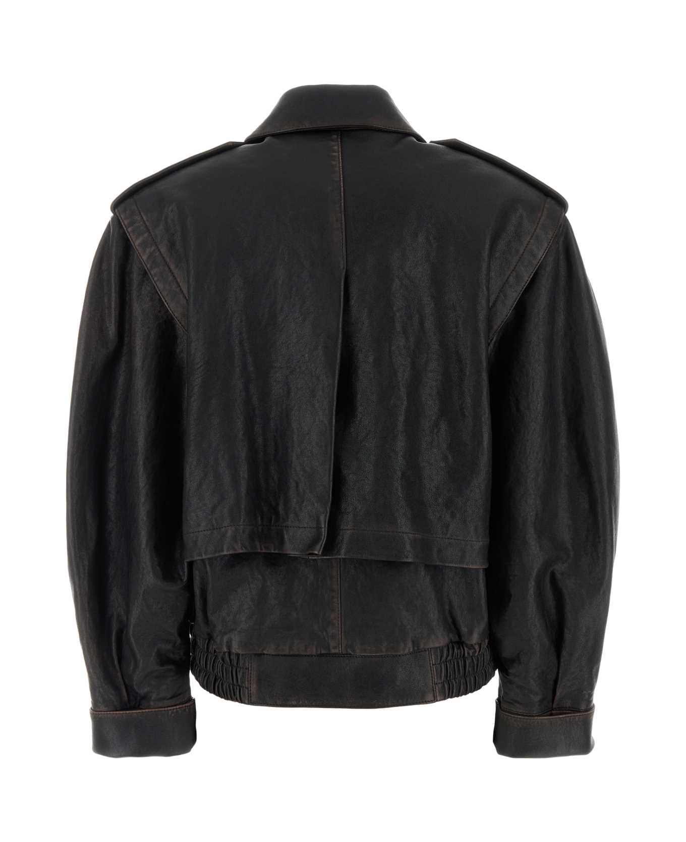 レザージャケット・コート SAINT LAURENT DARK BROWN LEATHER JACKET Saint Laurent Dark Brown Leather Jacket | italist