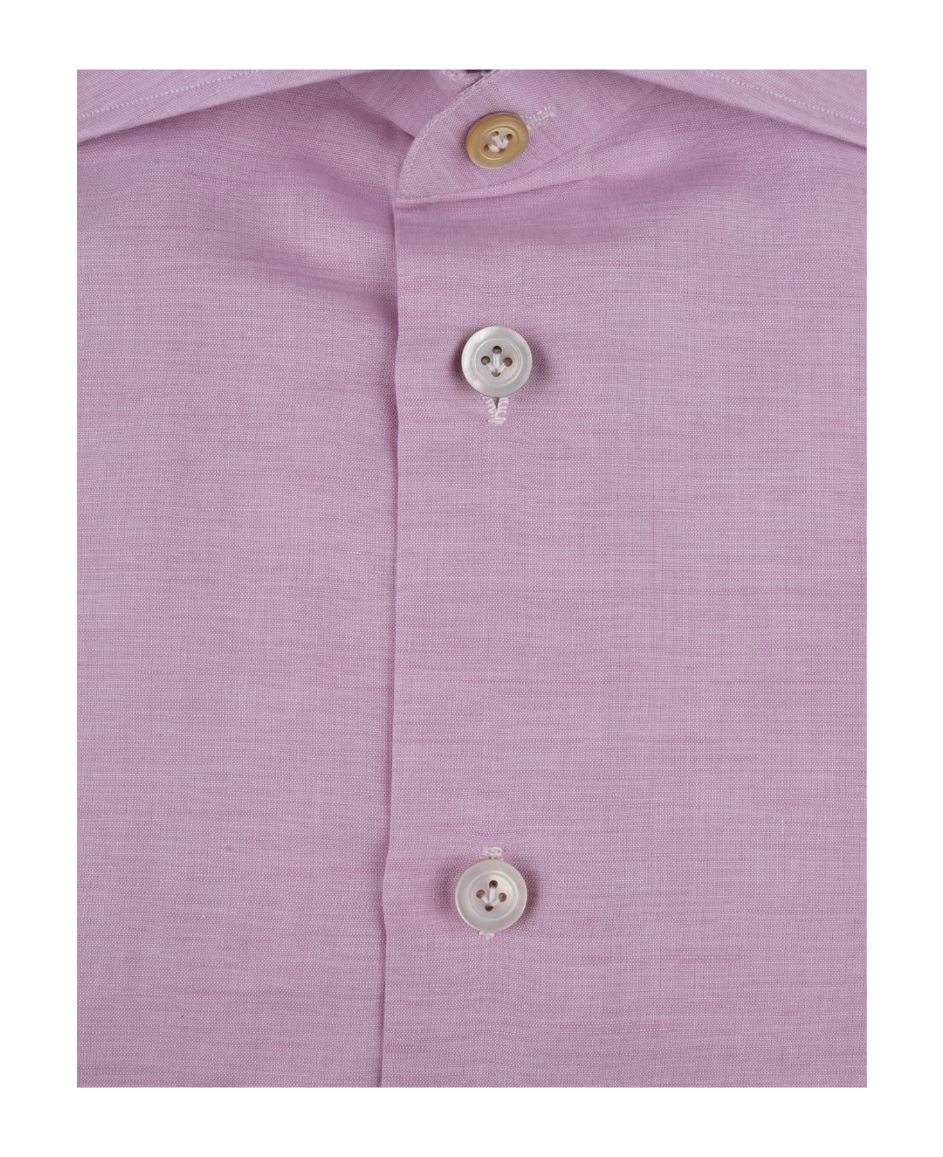 Kiton Pink Cotton And Linen Shirt - Pink