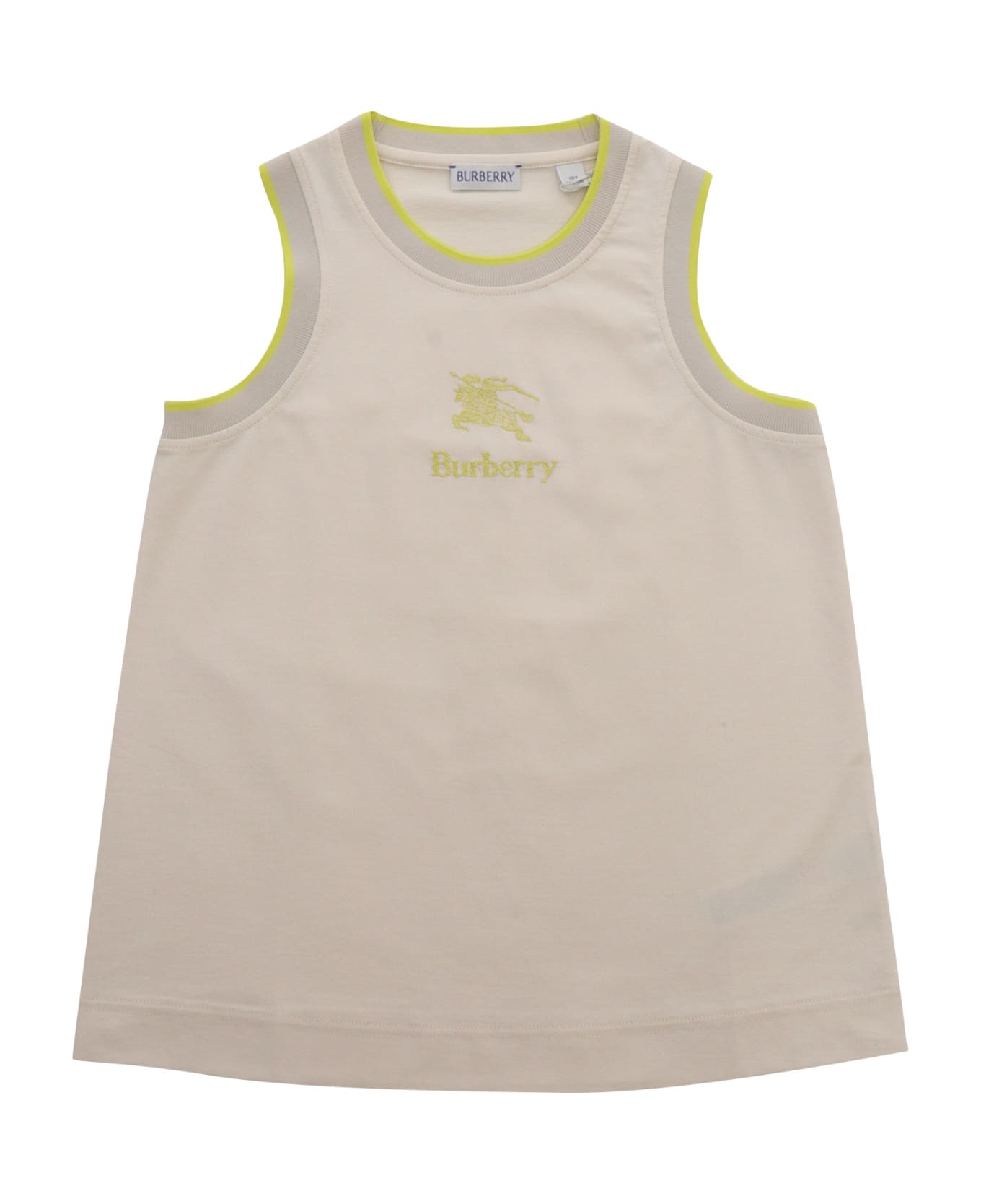 Burberry Tank Top With Logo - WHITE