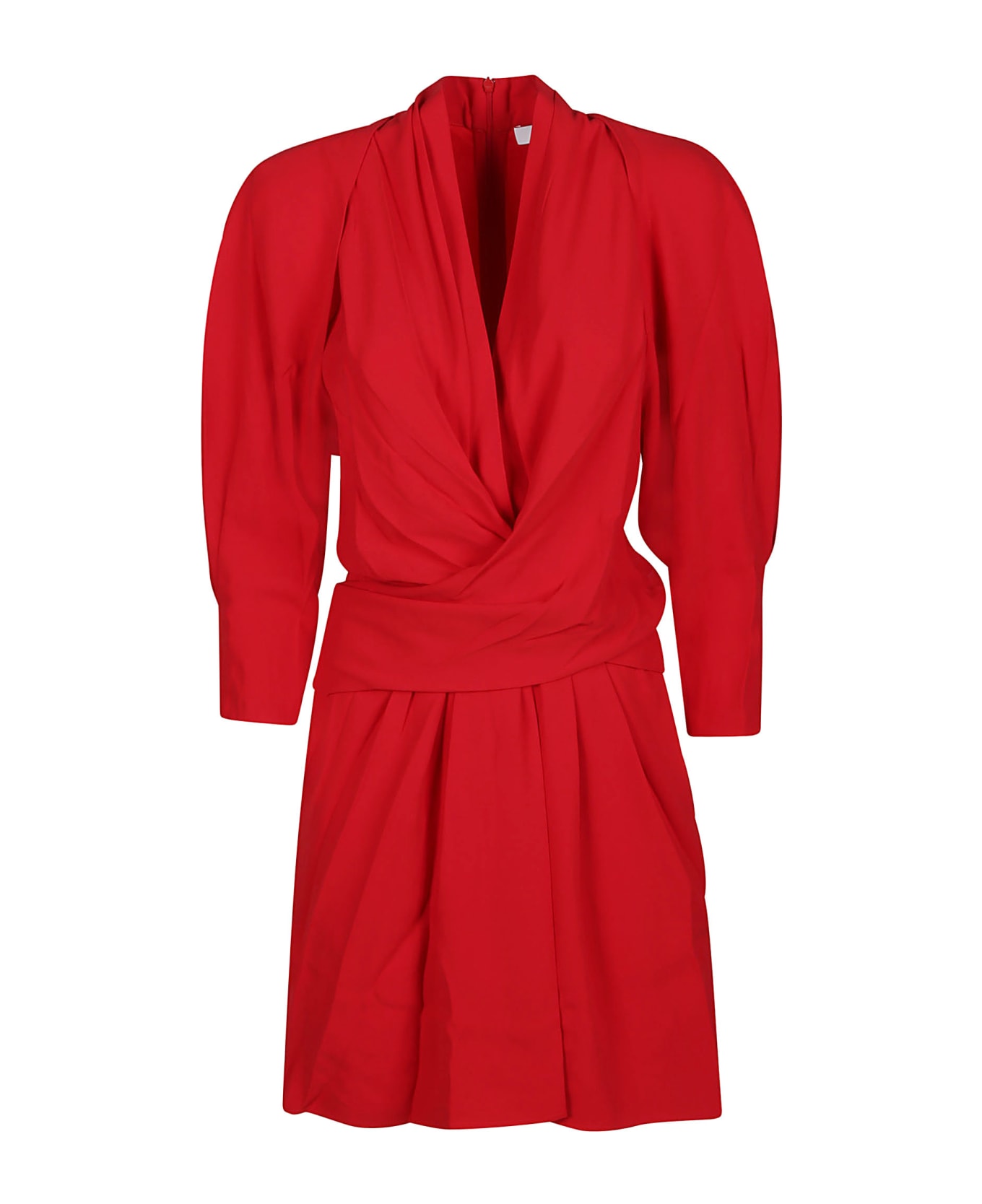 IRO Katie V-neck Cut-out Mini Dress - Cardinal Red ワンピース＆ドレス