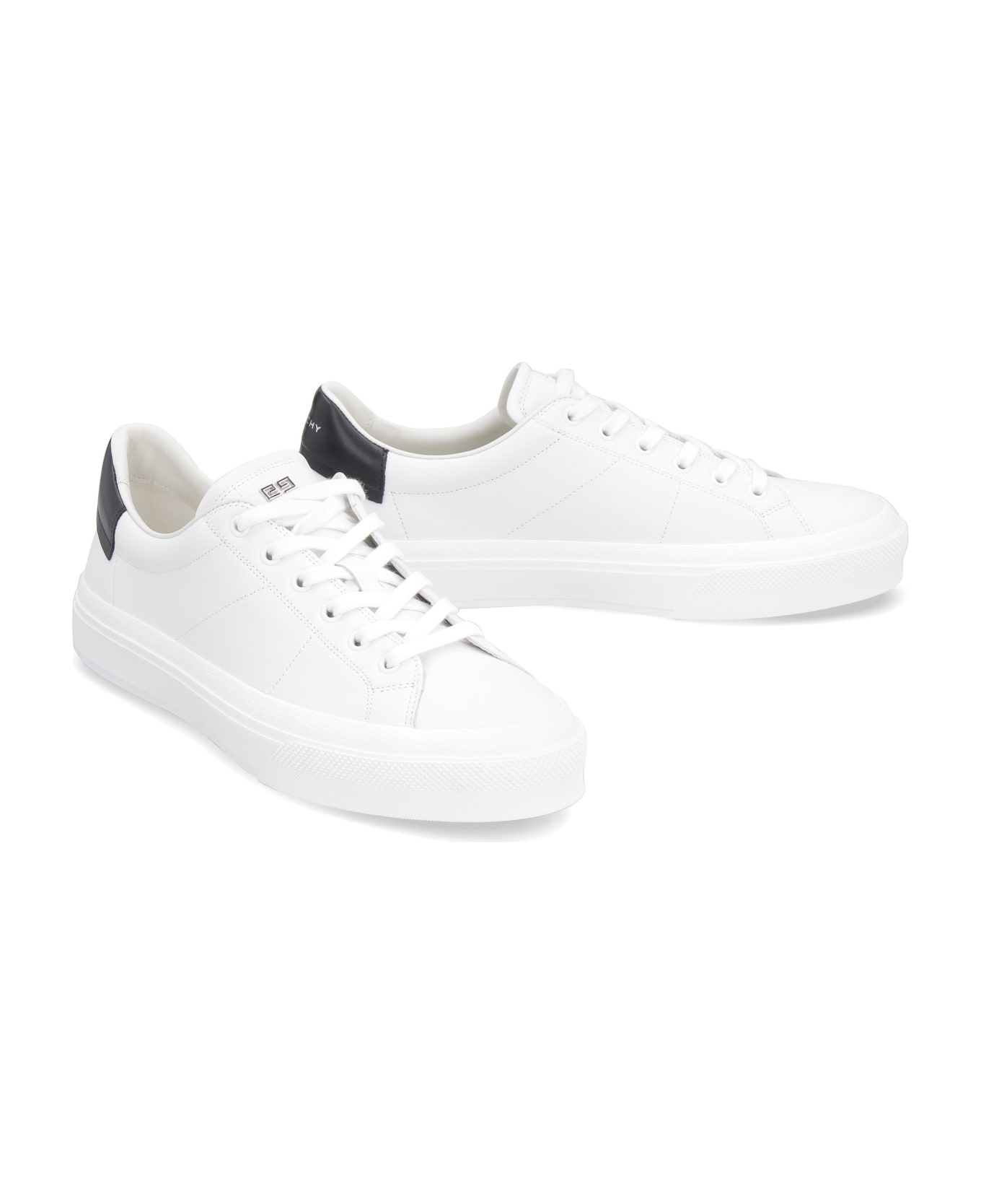 Givenchy City Leather Sneakers - BIANCO/NERO