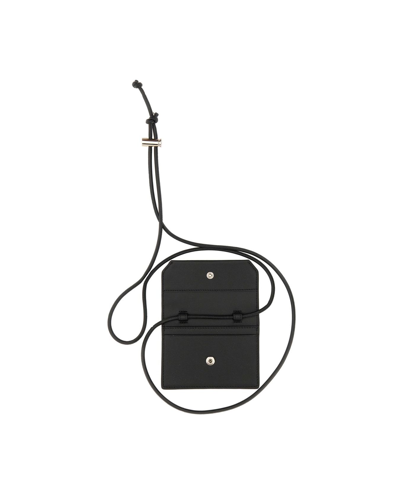 Vivienne Westwood Card Holder With Shoulder Strap - BLACK