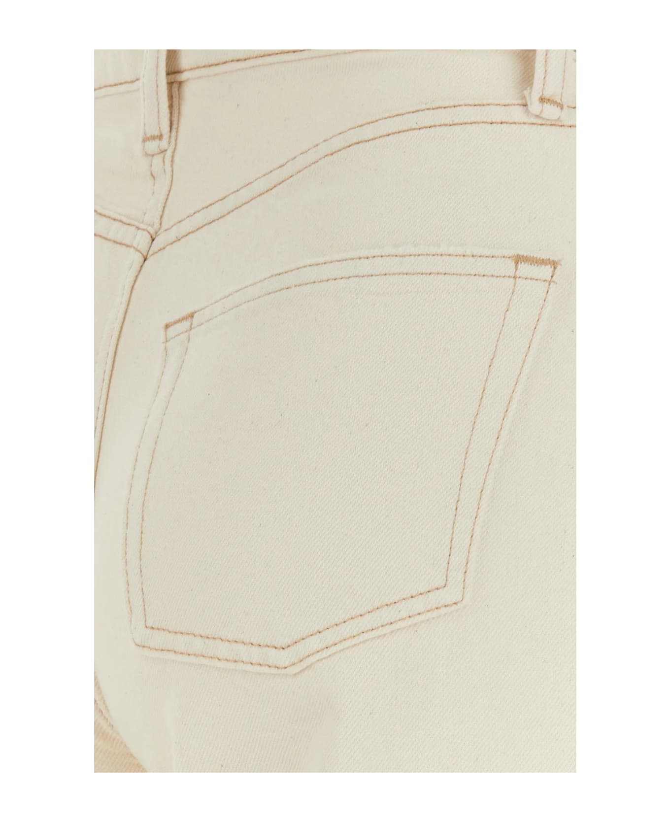 Ralph Lauren Ivory Denim Wide-leg Jeans - NEUTRALS ボトムス