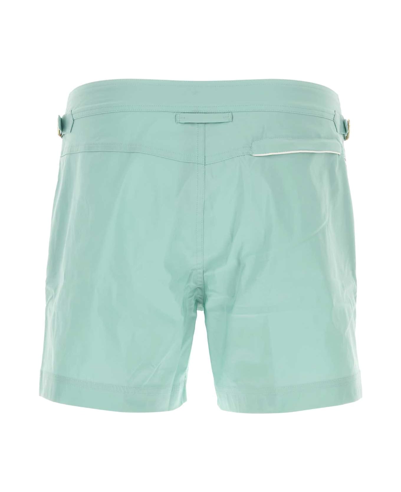 Tom Ford Sea Green Polyester Swimming Shorts - LIGHTBLUEWHITE ショートパンツ