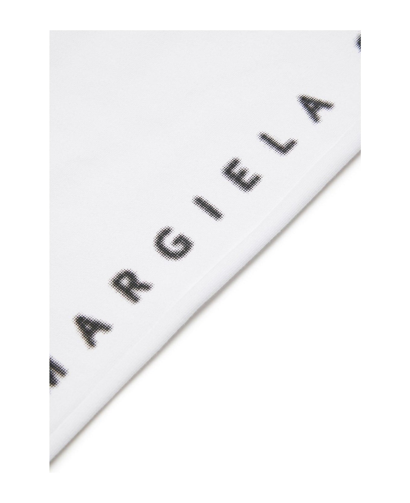 MM6 Maison Margiela Logo Printed Track Pants - White