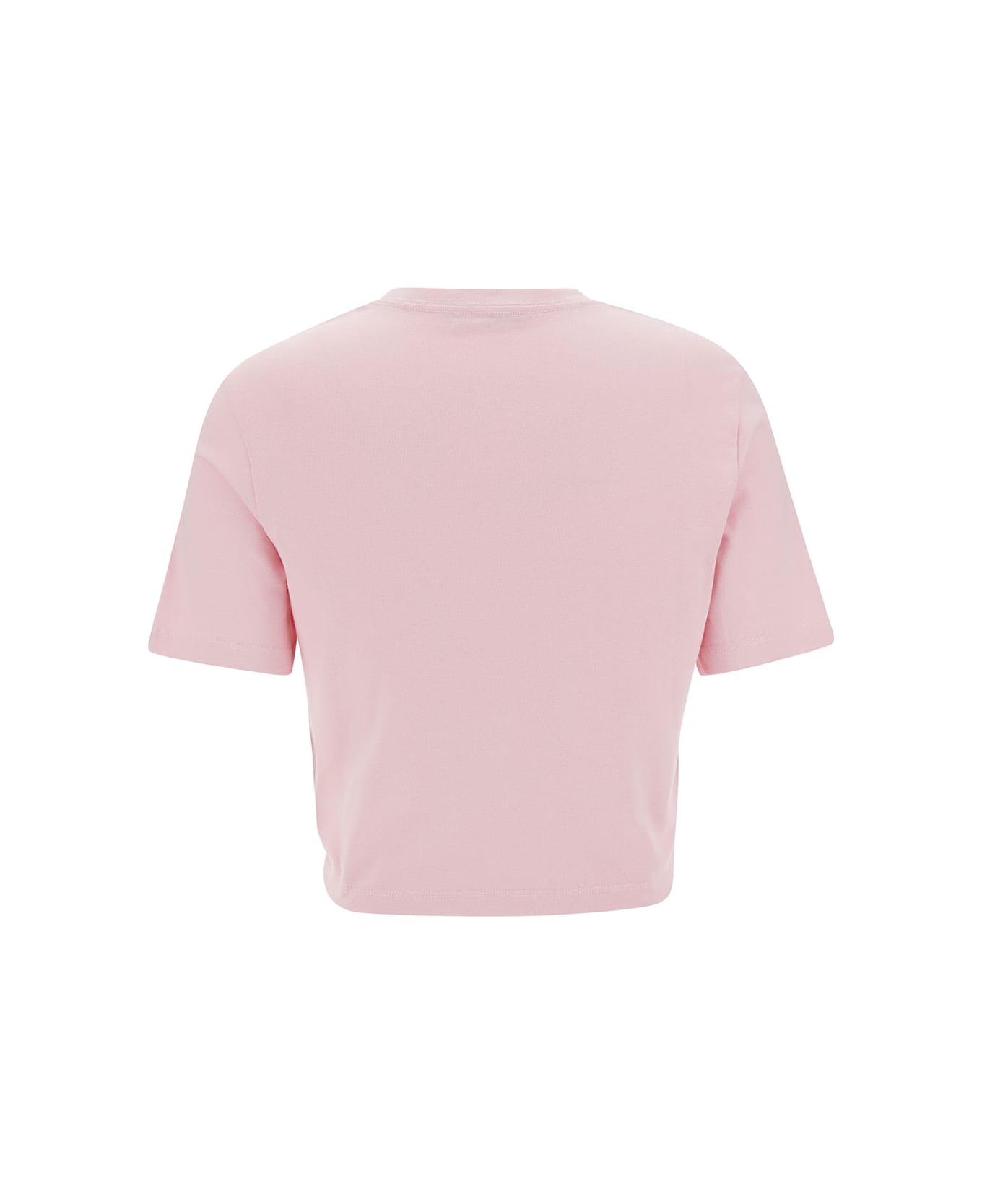Versace Light Pink T-shirt With Medusa Pin Detail In Cotton Woman - Pink
