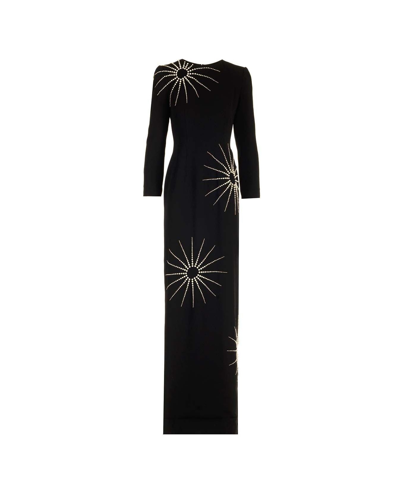 Dries Van Noten Embellished Long Dress - Black