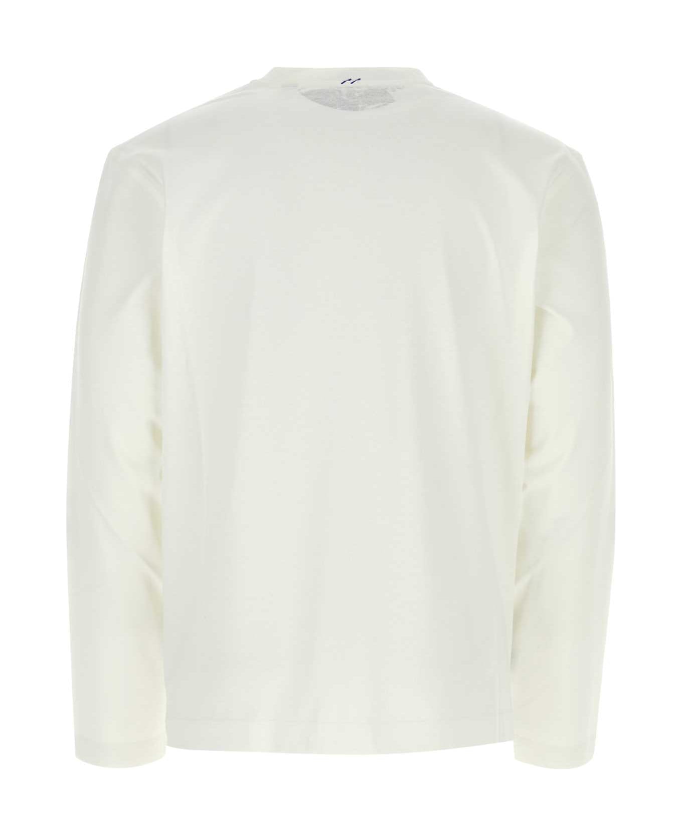 Burberry White Cotton T-shirt - RAIN シャツ