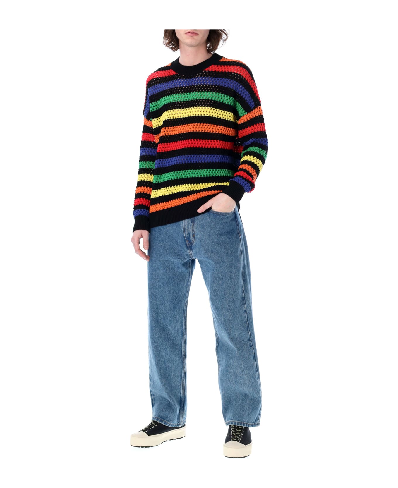 MSGM Striped Sweater - BLACK STRIPES