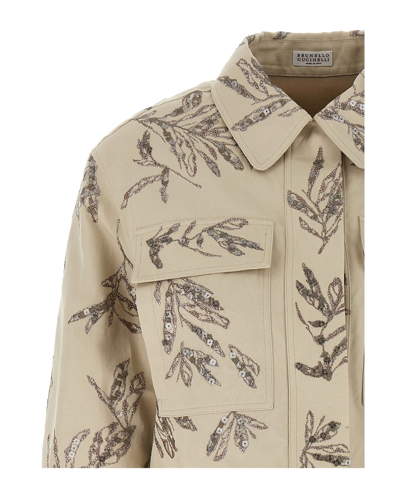 Brunello Cucinelli Embroidered Jacket - Beige