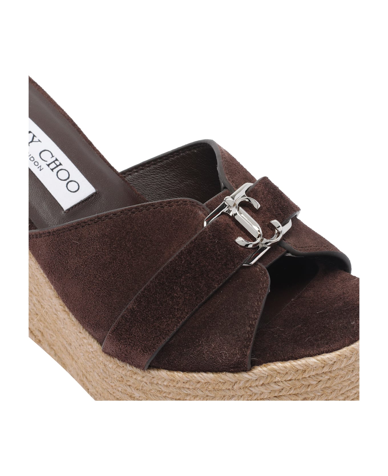 Jimmy Choo Leda Wedge Sandals - Brown