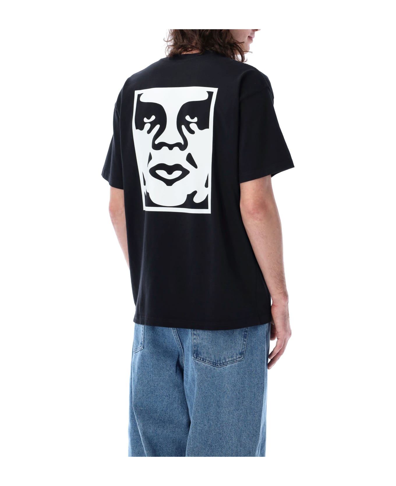 Obey Cotton Bold Icon Heavyweight T-shirt - BLACK