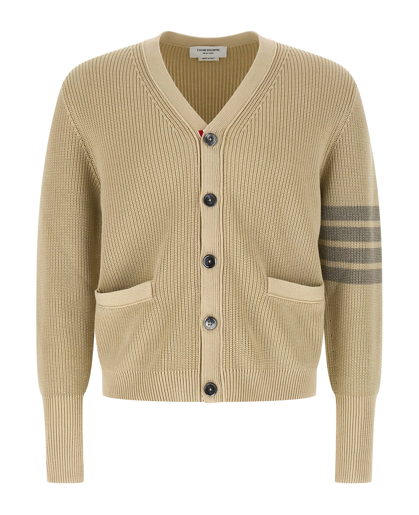Thom Browne 'garment Dye' Cardigan - Beige