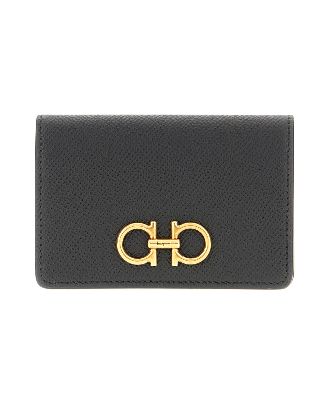 Ferragamo Black Leather Card Holder - 005