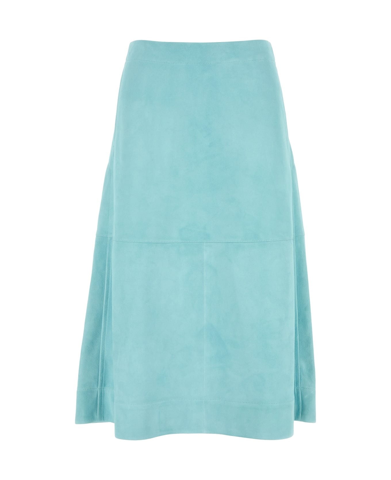 Bottega Veneta Skirt Suede Light Blue - PALEBLUE