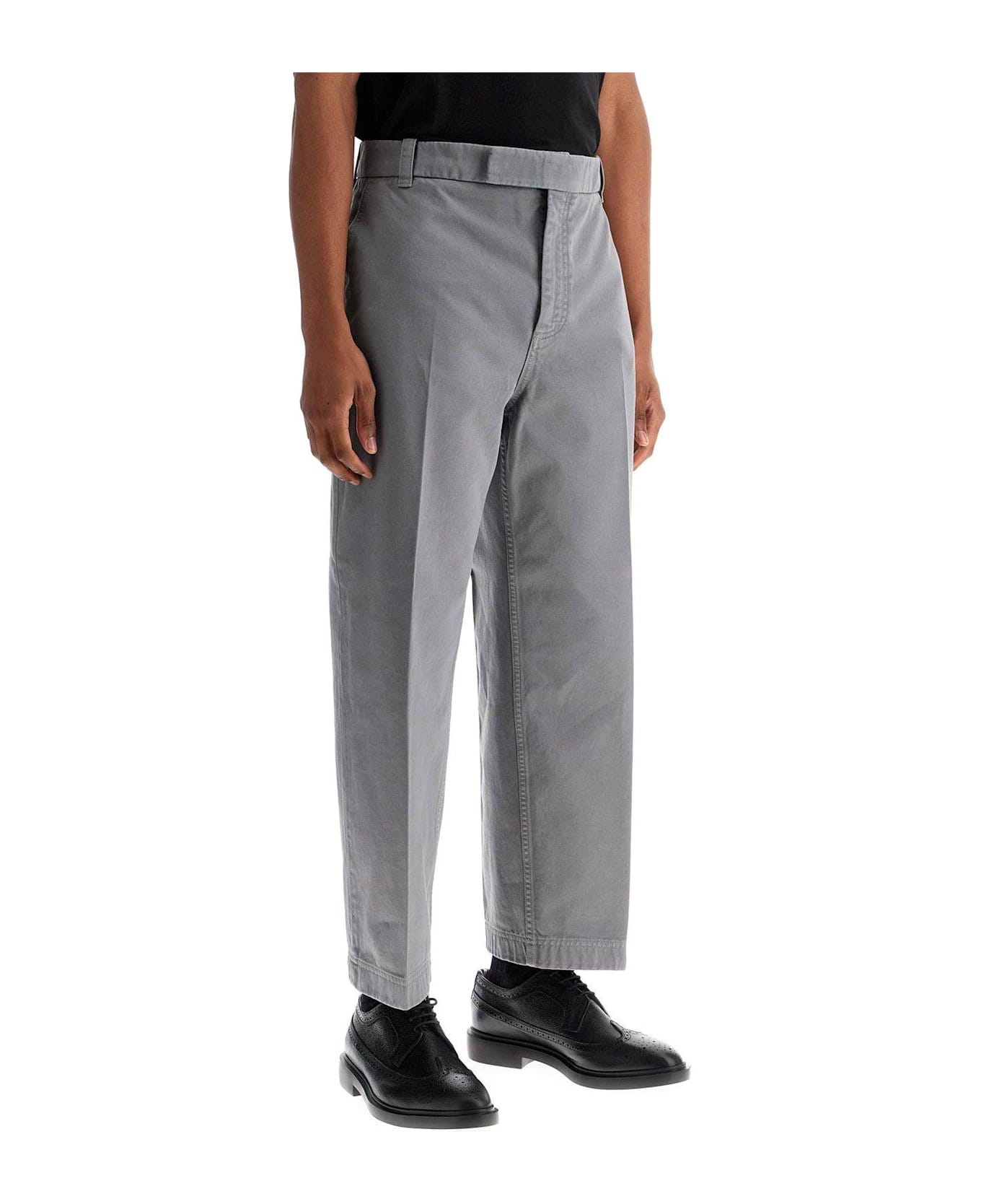 Thom Browne Cotton Chino Pants - MED GREY
