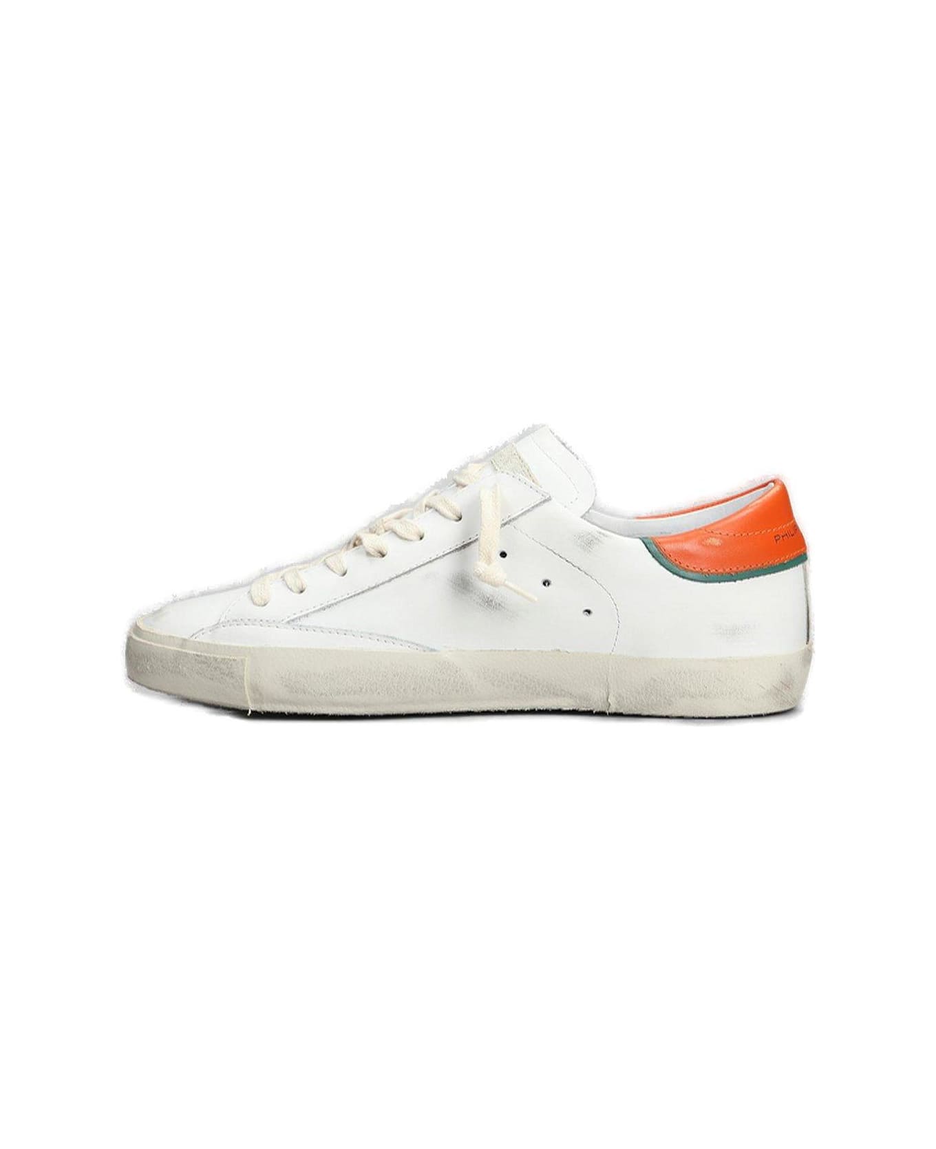 Philippe Model Prsx Low-top Sneakers - WHITE, orange