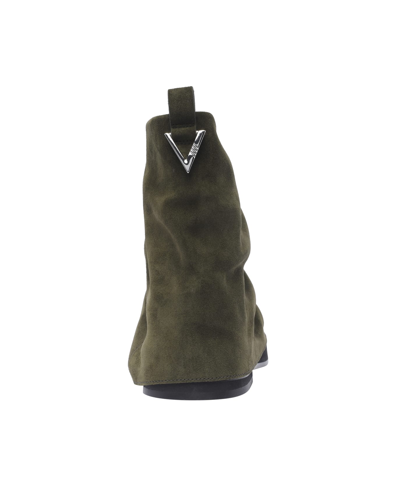 The Attico Mini Robin Combat Booties - Green