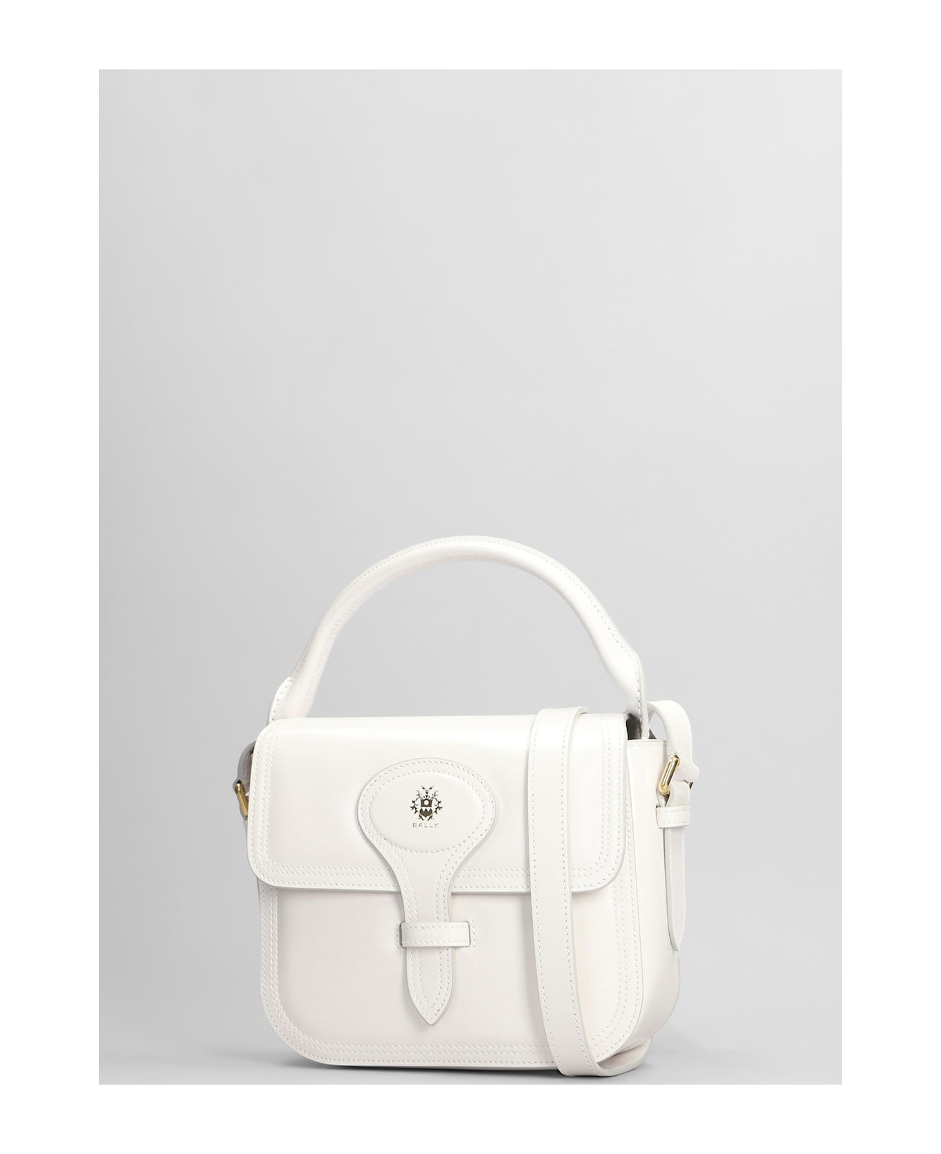 Bally Beckett Flap S Shoulder Bag In White Leather - white