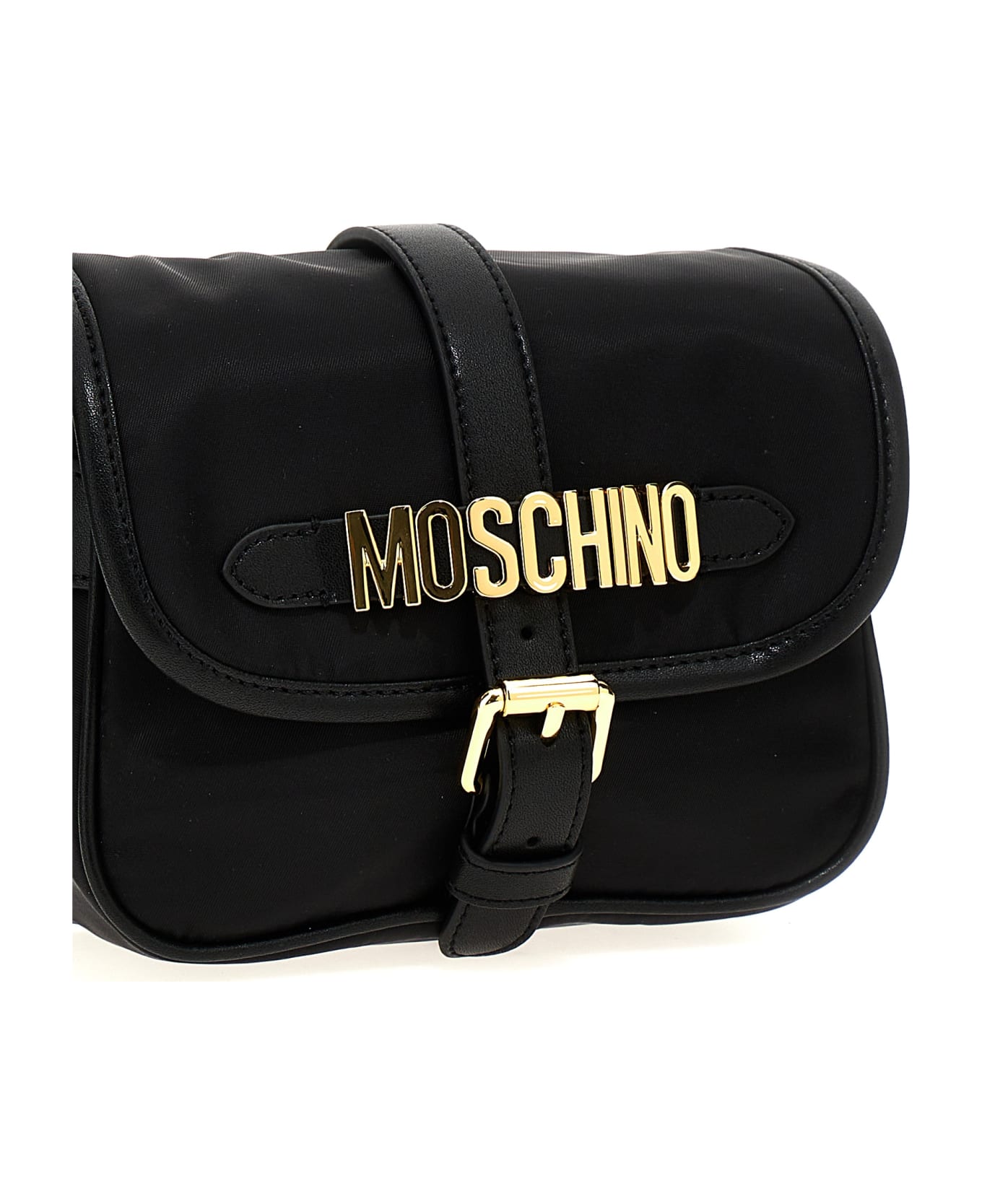 Moschino Logo Shoulder Strap Moschino - BLACK ショルダーバッグ