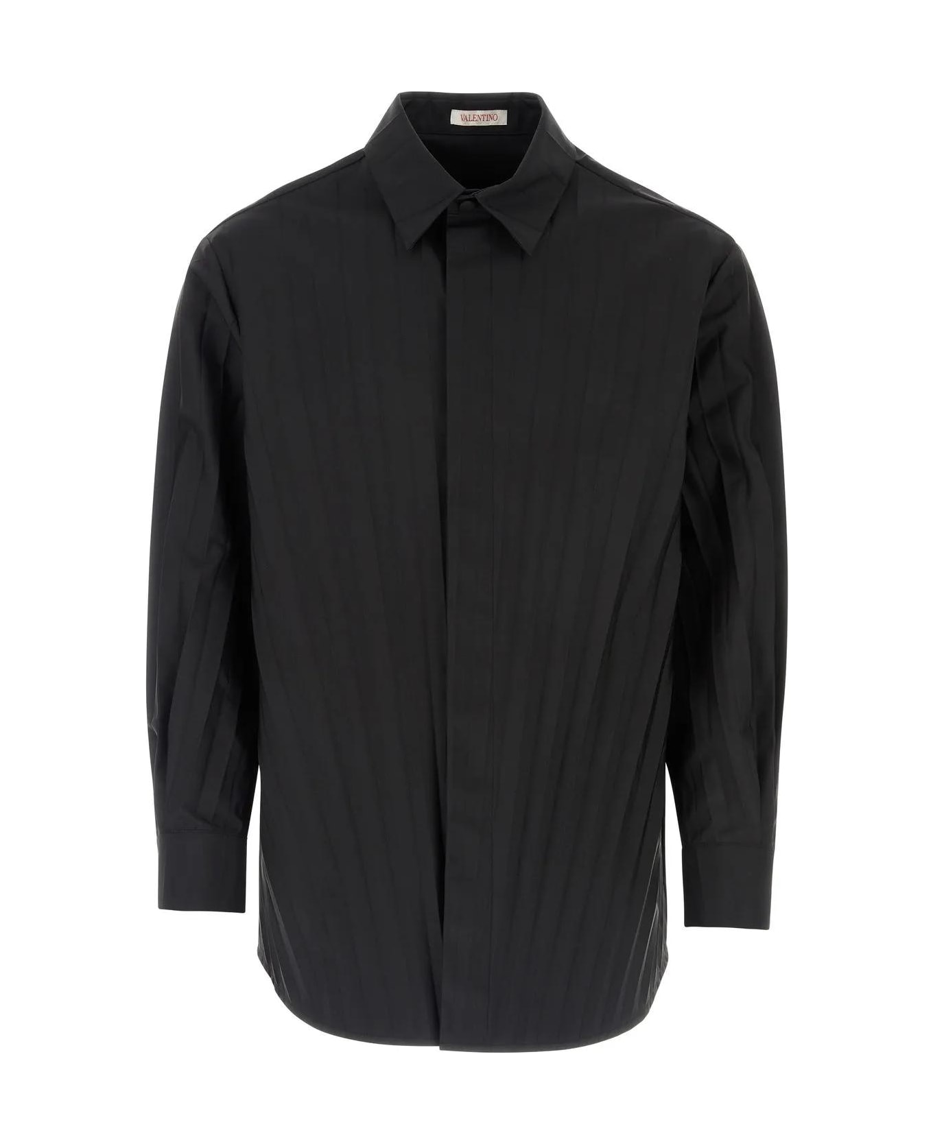 Valentino Garavani Black Tech Nylon Oversize Shirt - Black