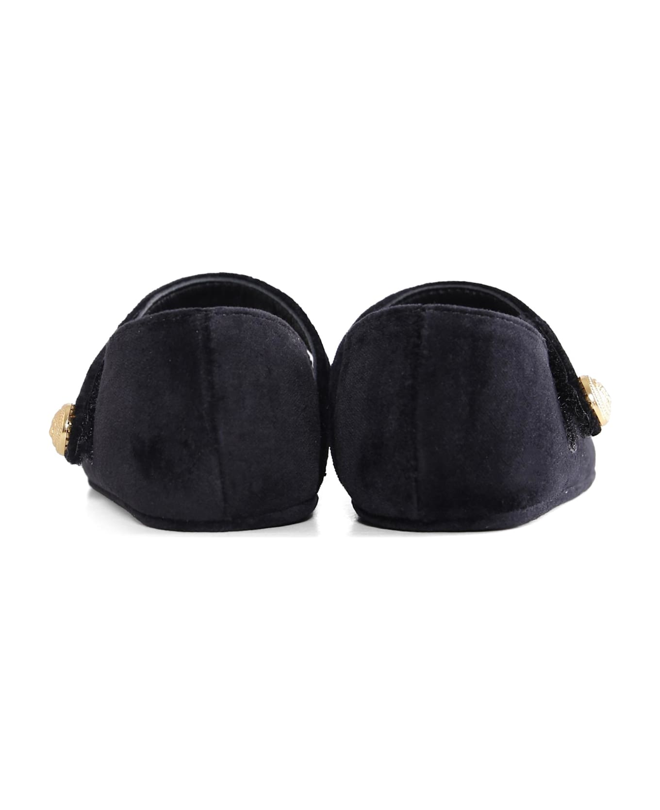 Balmain Black Ballet Flats For Baby Girl With Bow - Black