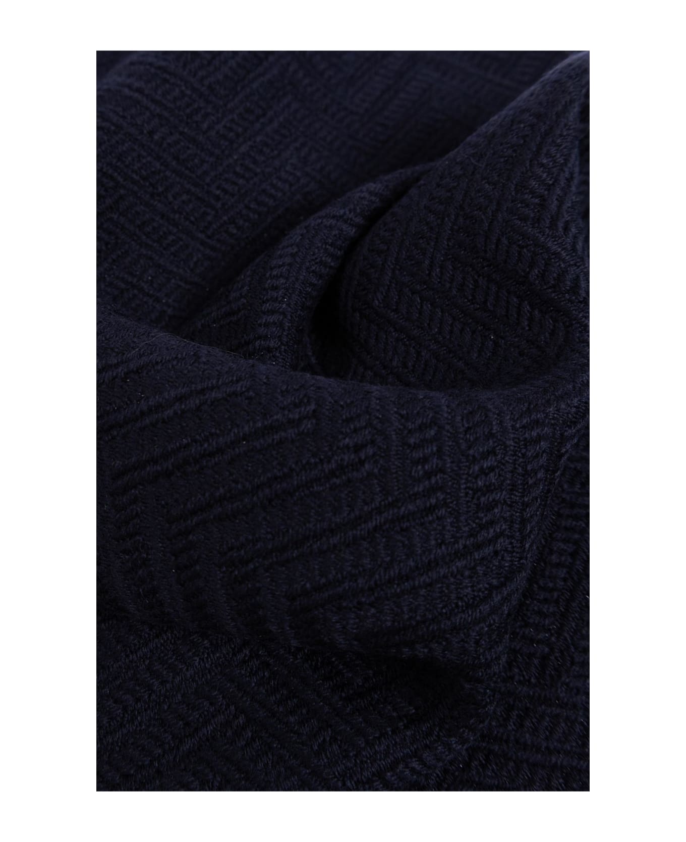 Emporio Armani Wool Scarf - Blue