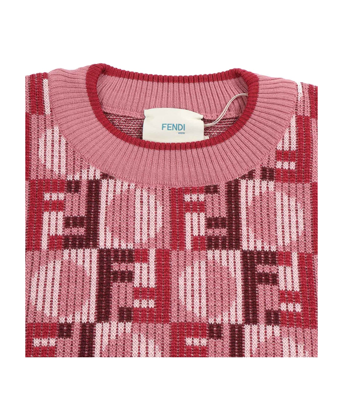 Fendi Ff Dama Crewneck Sweater - PINK