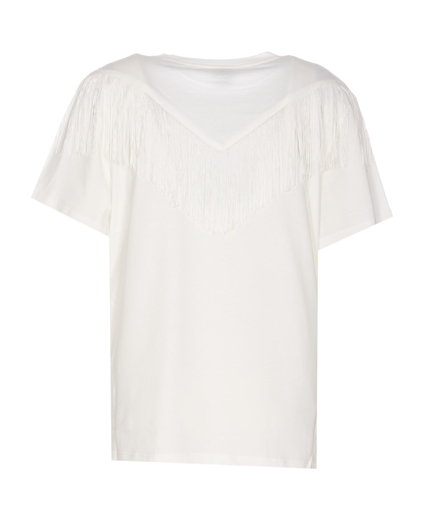 Pinko Fringes T-shirt - Bianco-biancaneve