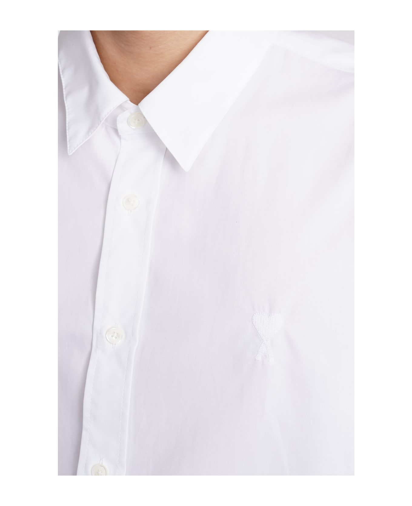 Ami Alexandre Mattiussi Shirt In White Cotton - white