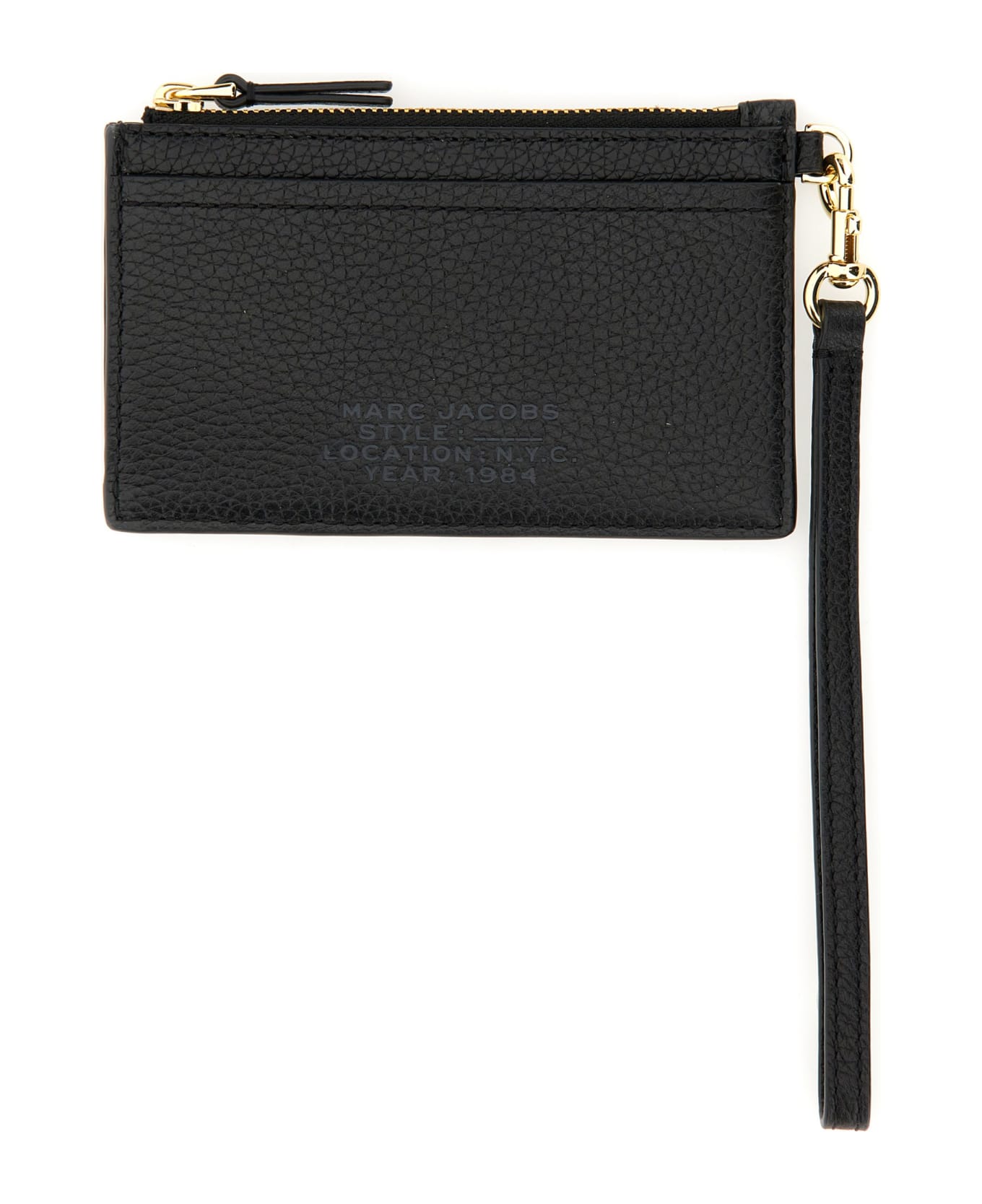 Marc Jacobs The Leather Top Zip Wristlet - Black 財布