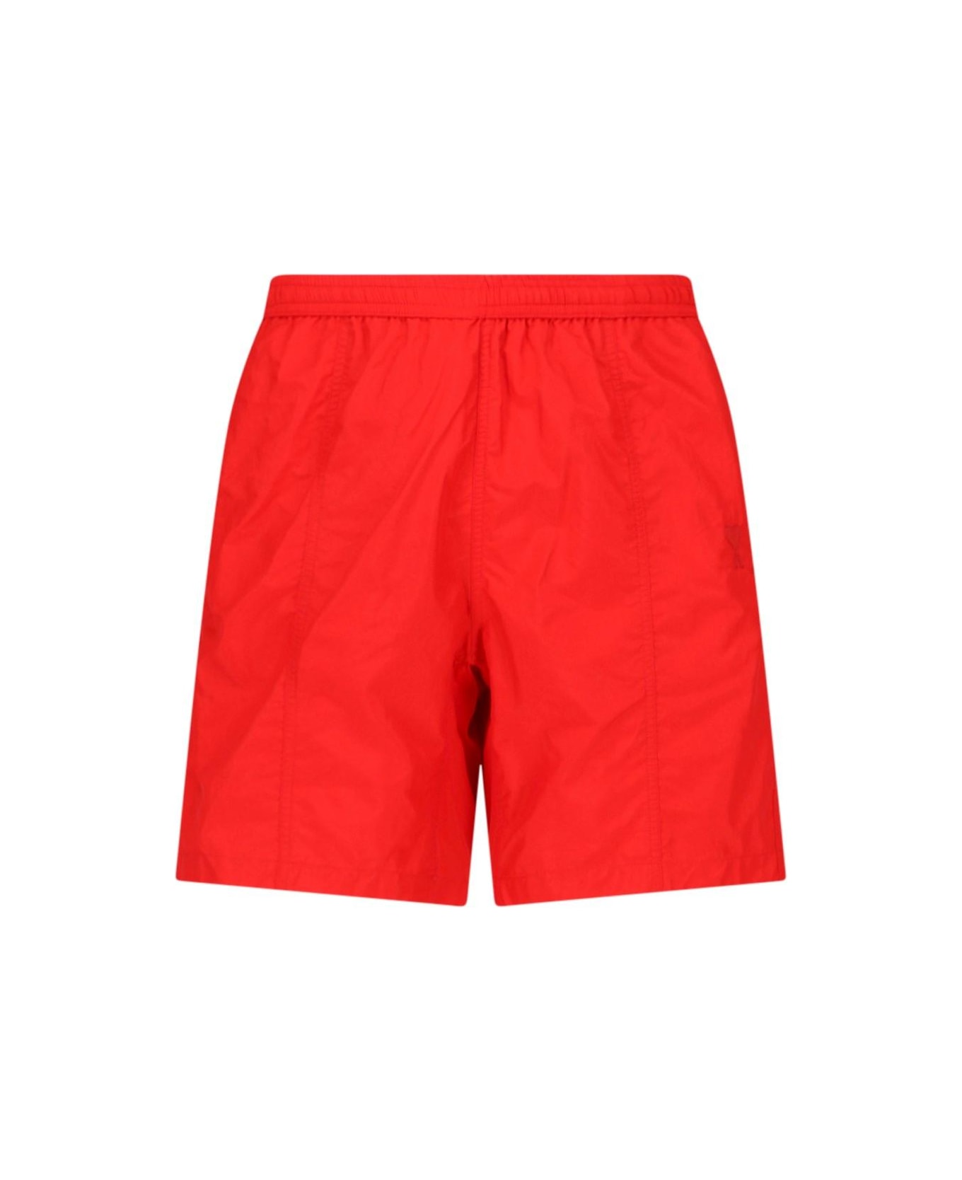 Ami Alexandre Mattiussi Logo Swimming Shorts - Red