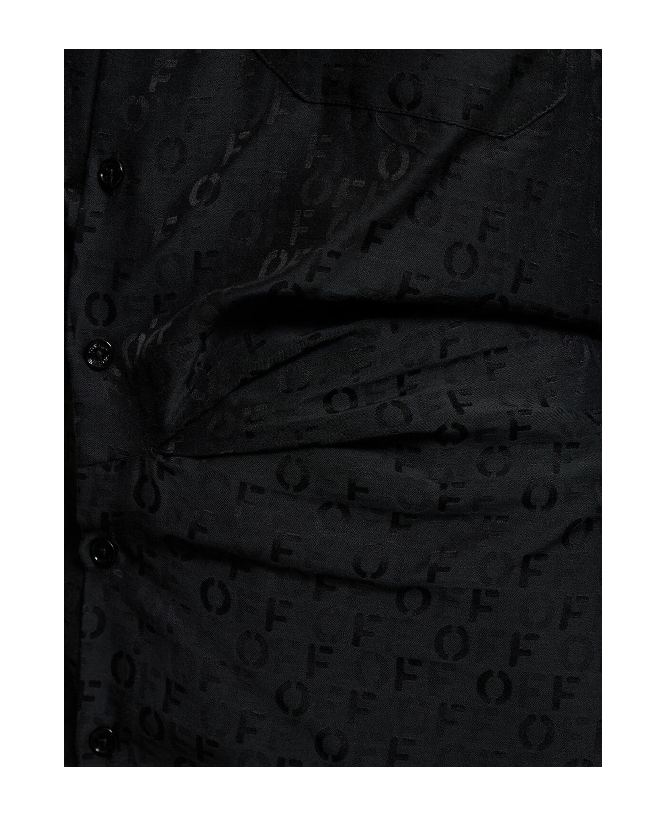 Off-White Jacquard Shirt Dress - BLACK ワンピース＆ドレス