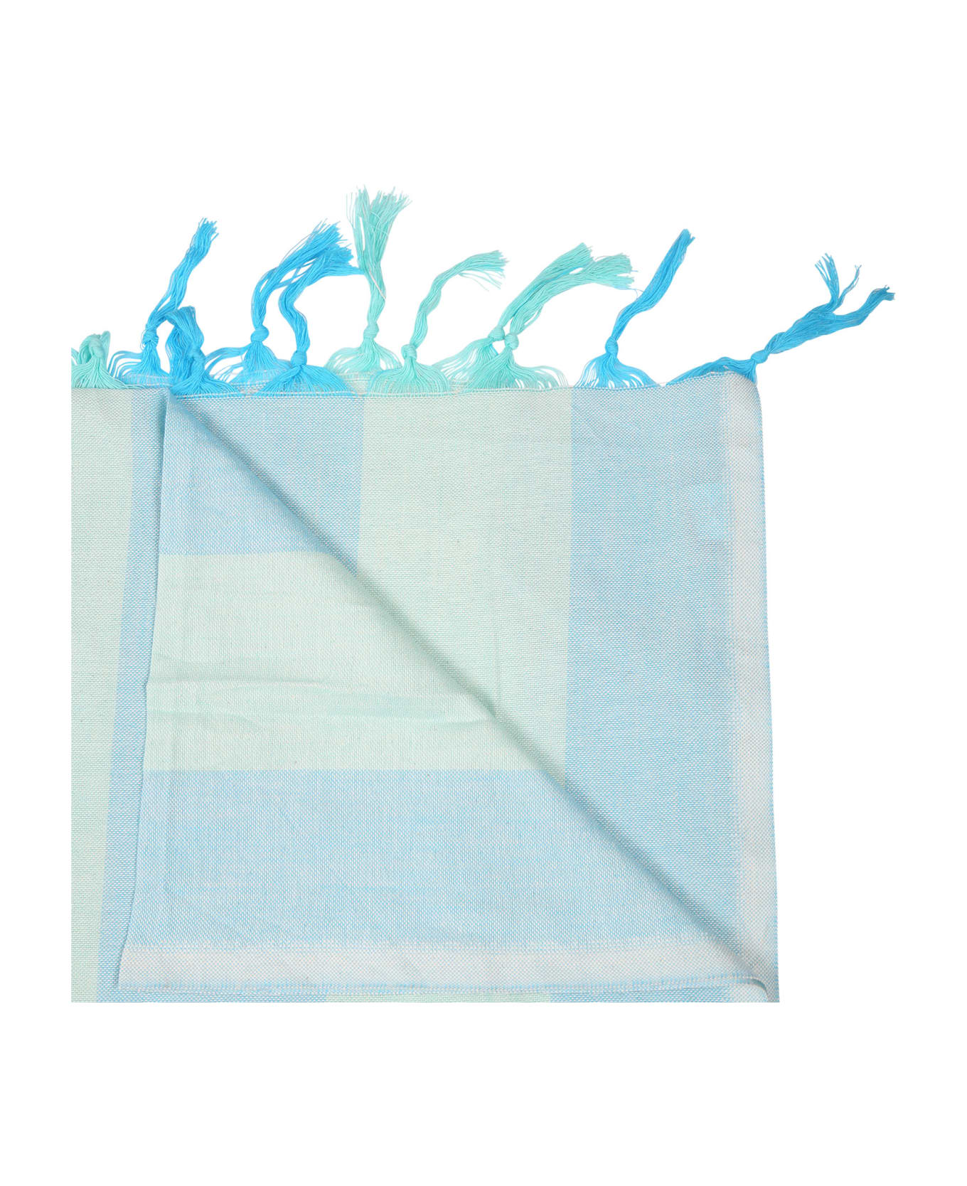 MC2 Saint Barth Light Blue Beach Towel For Kids With Logo - Multicolor