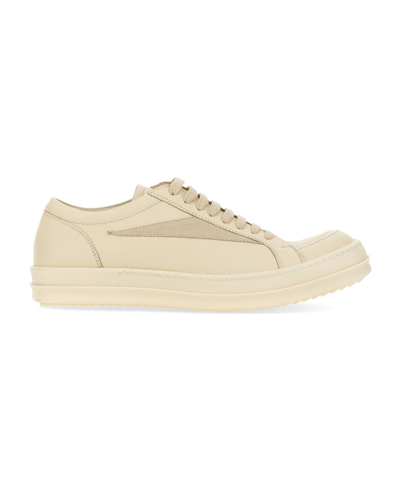 Rick Owens Leather Sneaker - BIANCO
