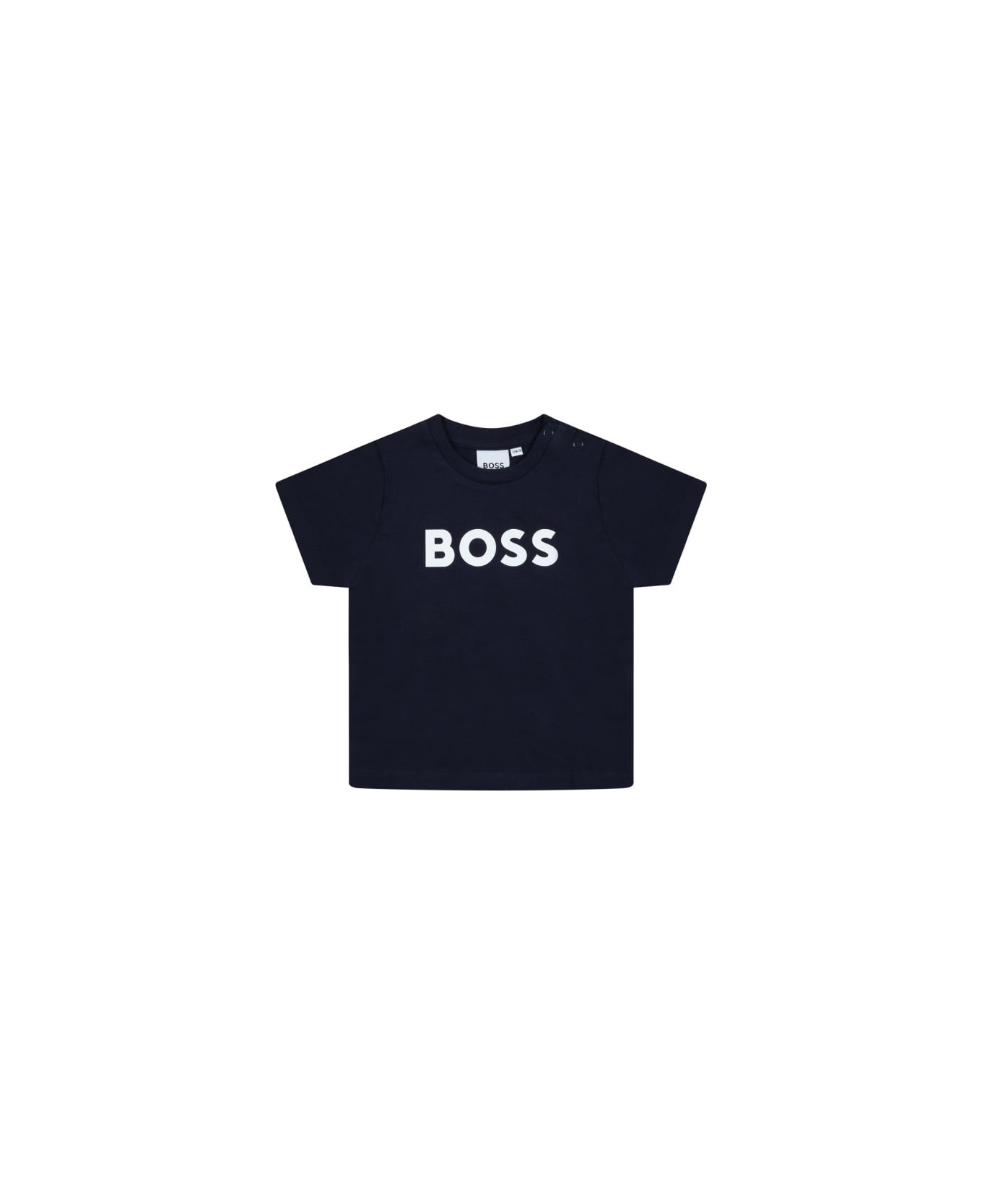 Hugo Boss Printed T-shirt - Blue Tシャツ＆ポロシャツ