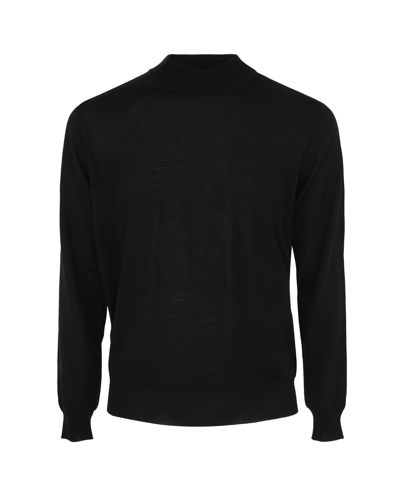 Filippo De Laurentiis Royal Merino Long Sleeves High Neck Sweater - Black