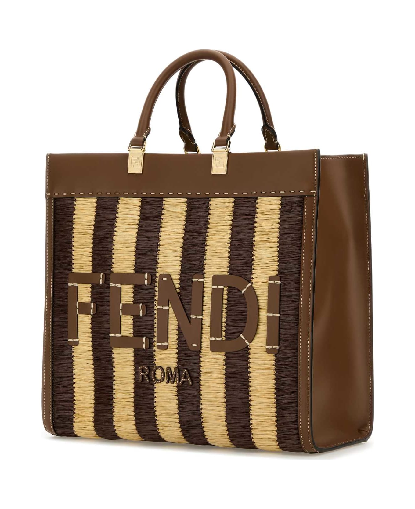 Fendi Rafia Medium Sunshine Shopping Bag - NATURALEGIANDUIAOS