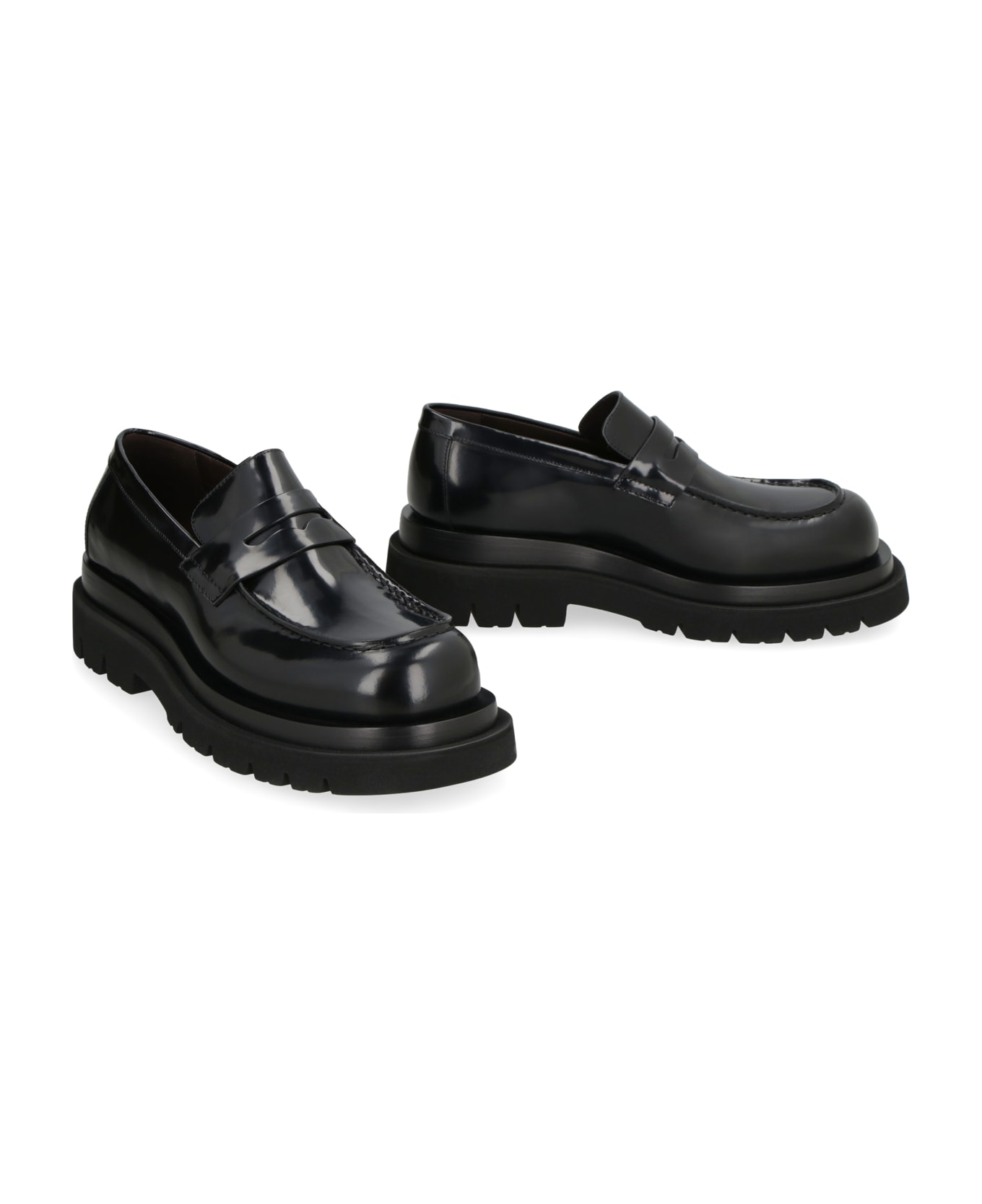 Bottega Veneta Leather Loafers - black