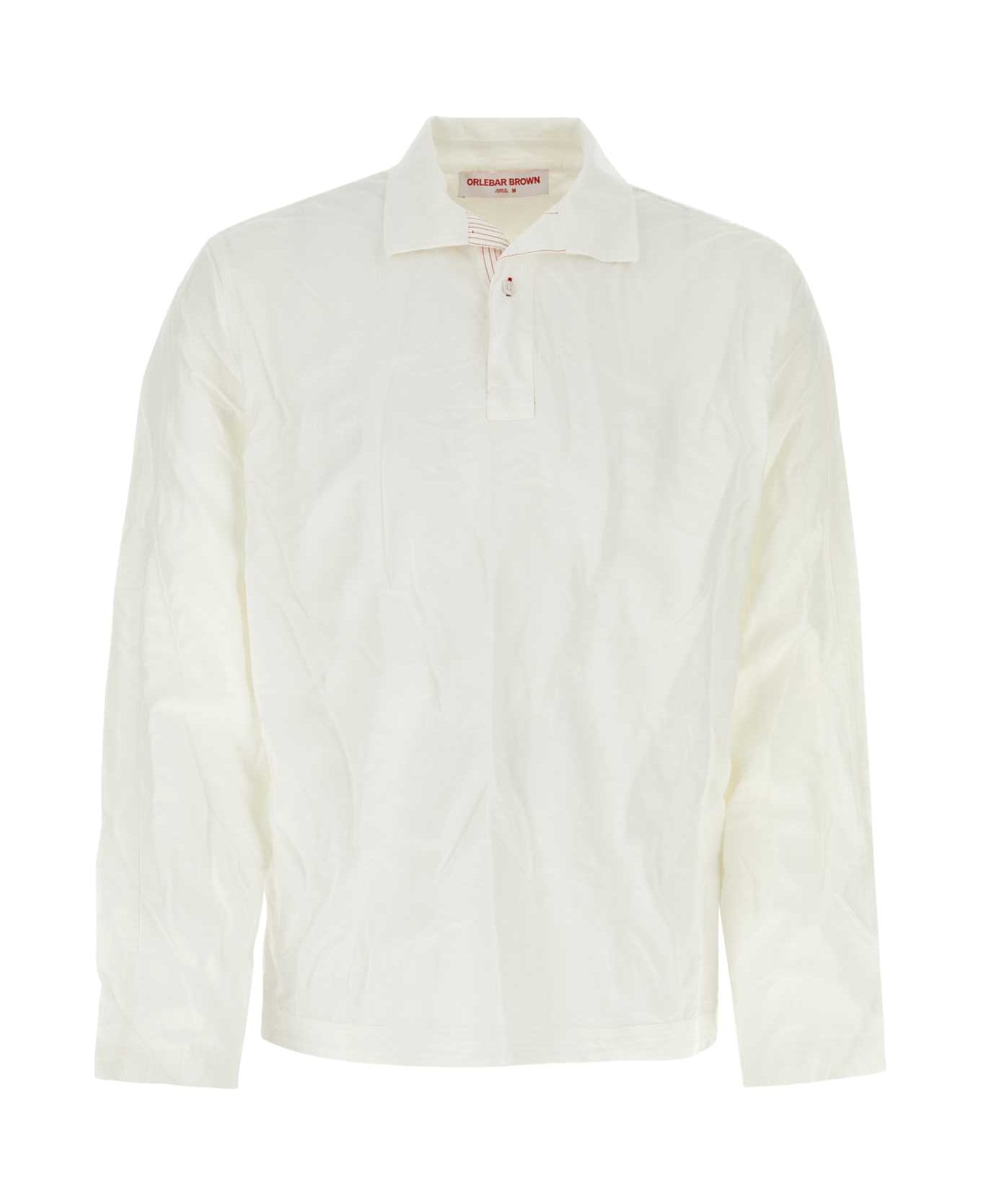 Orlebar Brown White Cotton Blend Roland Shirt - SEAMIST