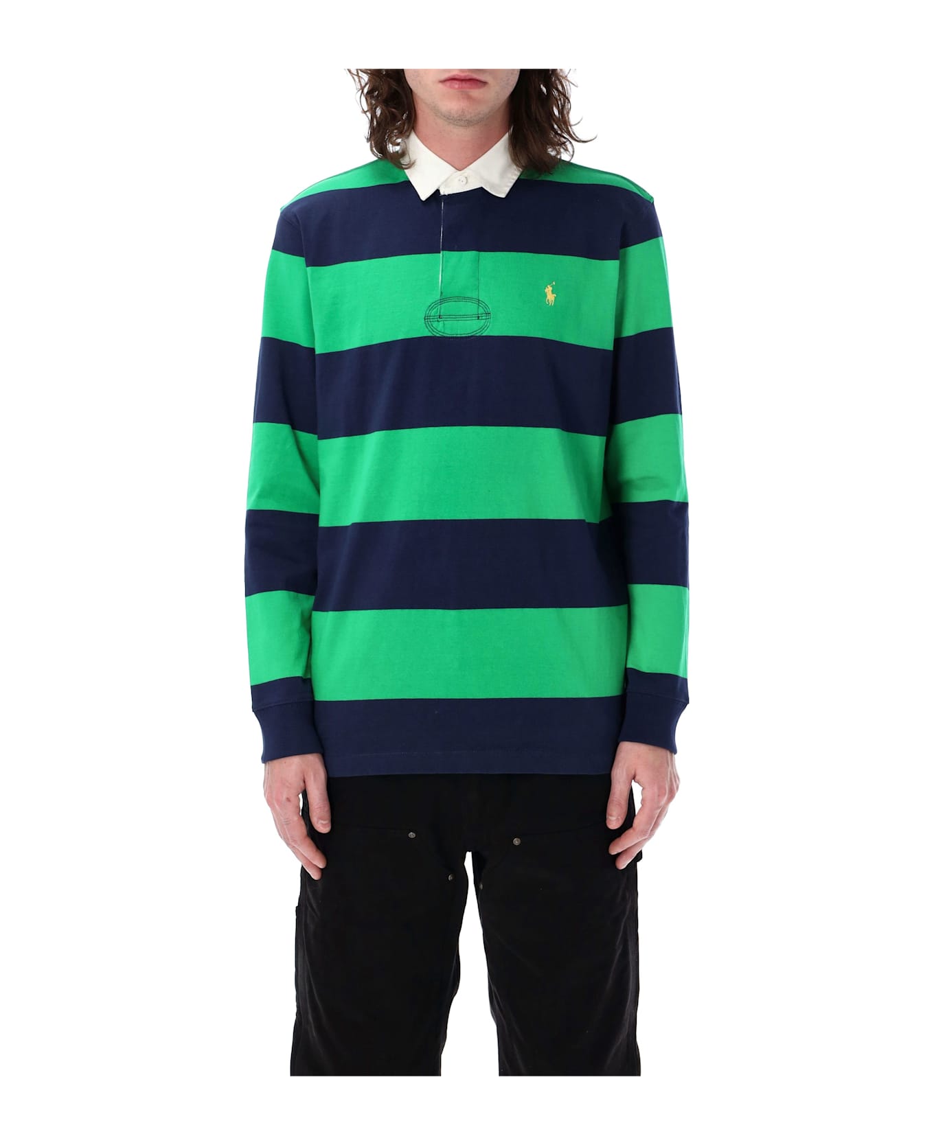 Polo Ralph Lauren The Iconic Rugby Shirt - GREEN NAVY