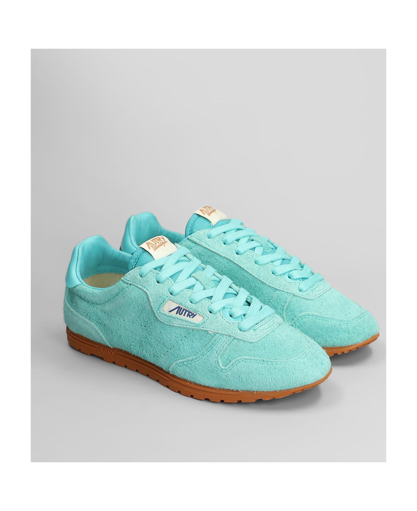 Autry Windspin Sneakers In Green Suede - green