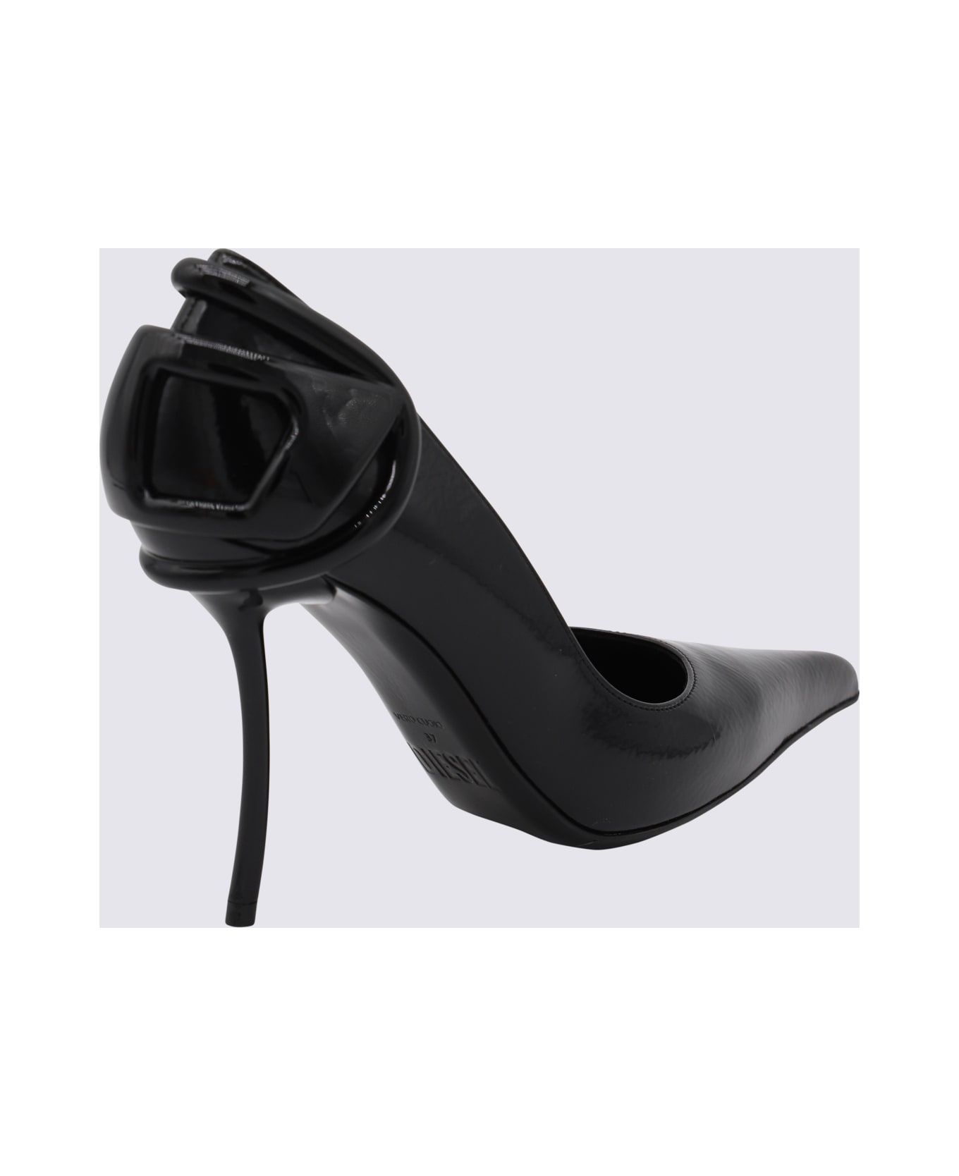 Diesel Leather Pumps - BLACK