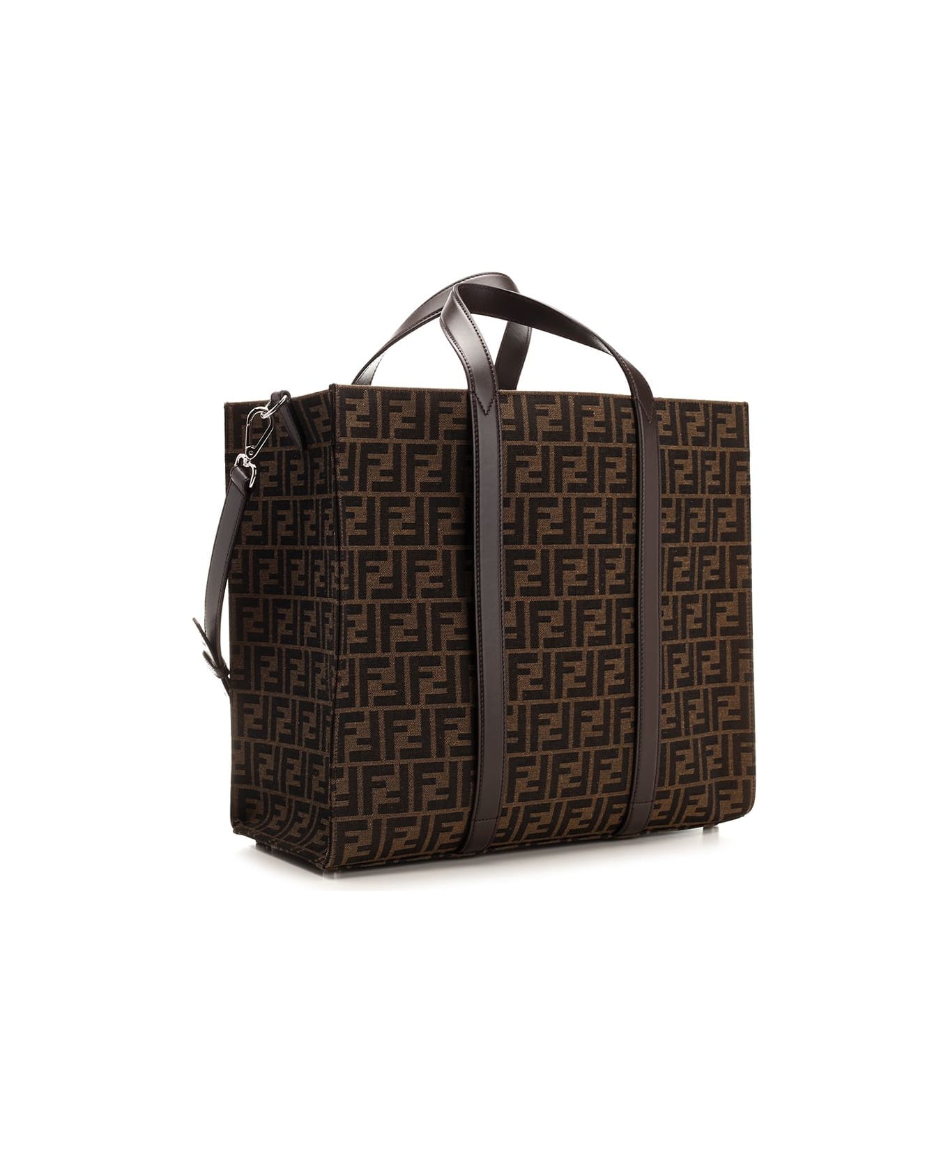 Fendi Ff Jacquard Shopper - Brown