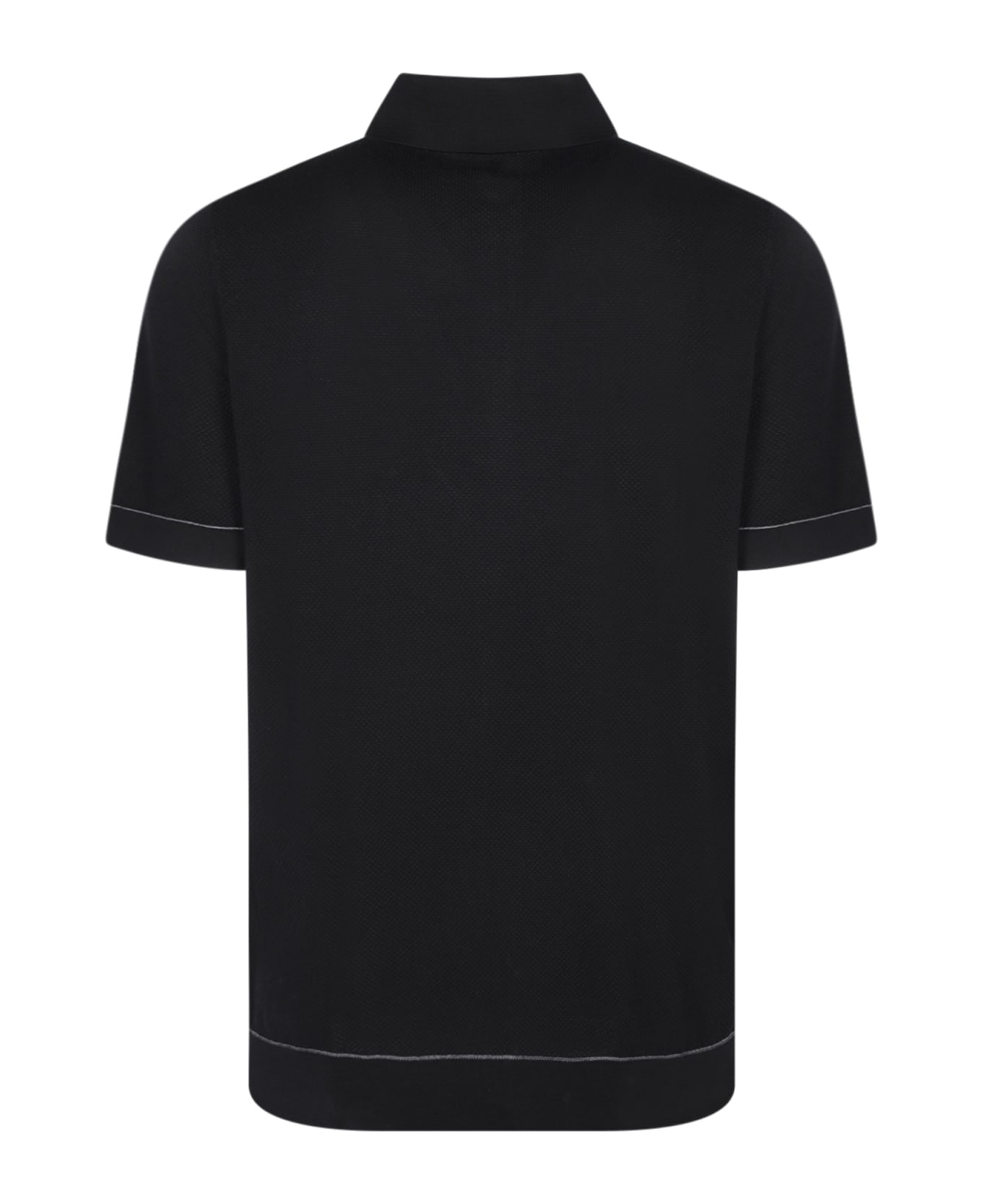 Brioni Sea Island Black Polo Shirt - Black