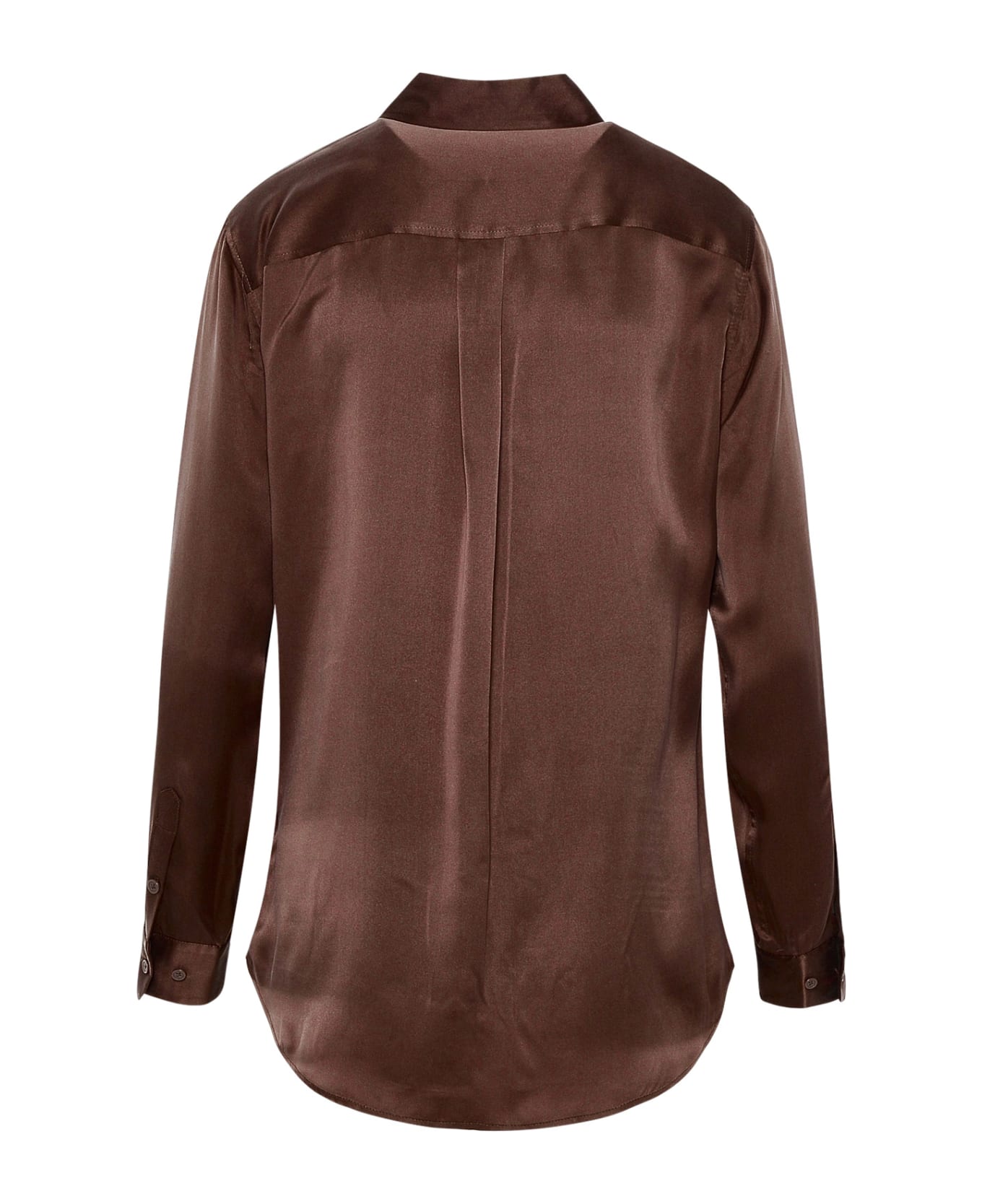 Equipment Brown Silk Shirt - Brown