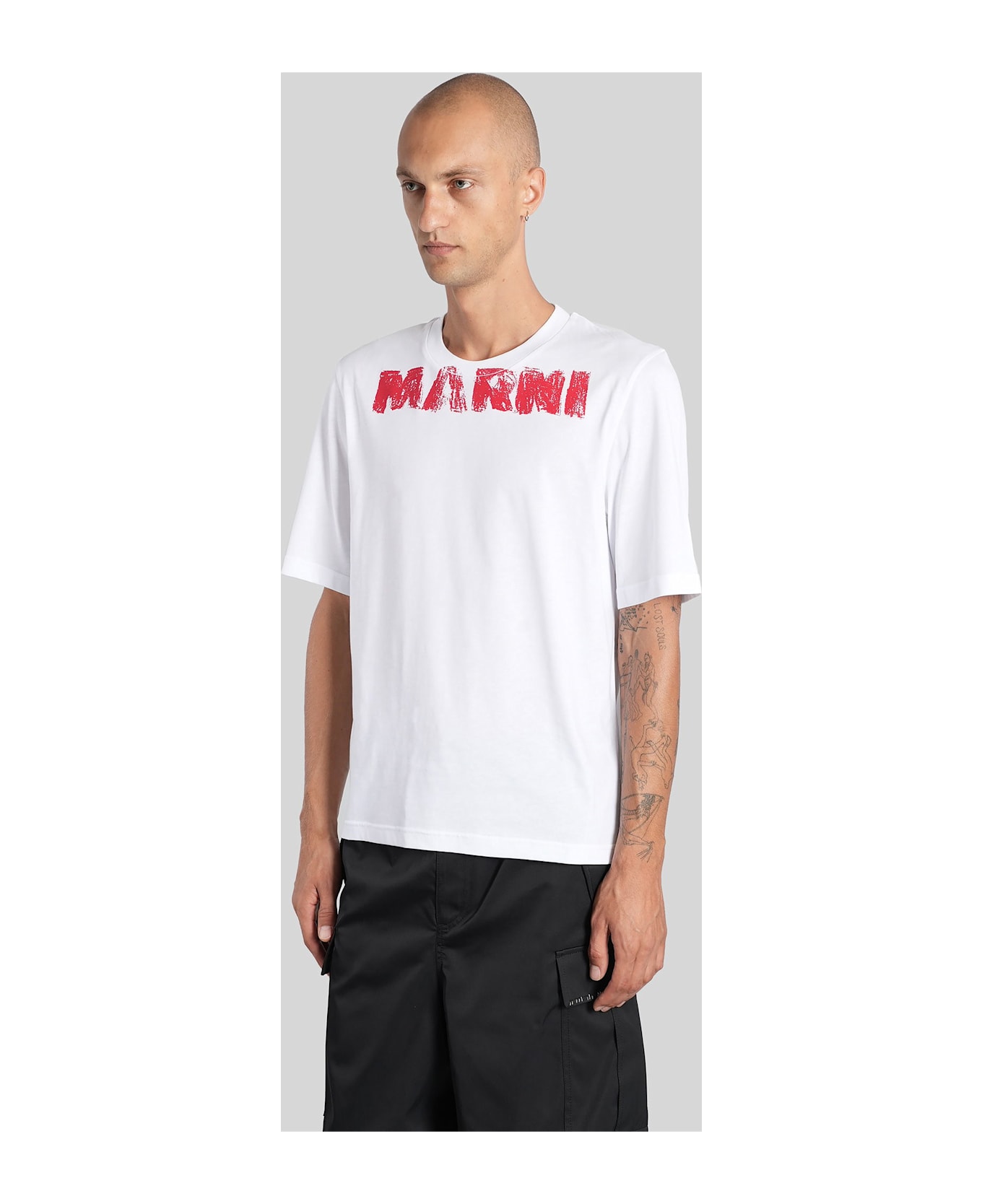 Marni T-shirt In White Cotton - white