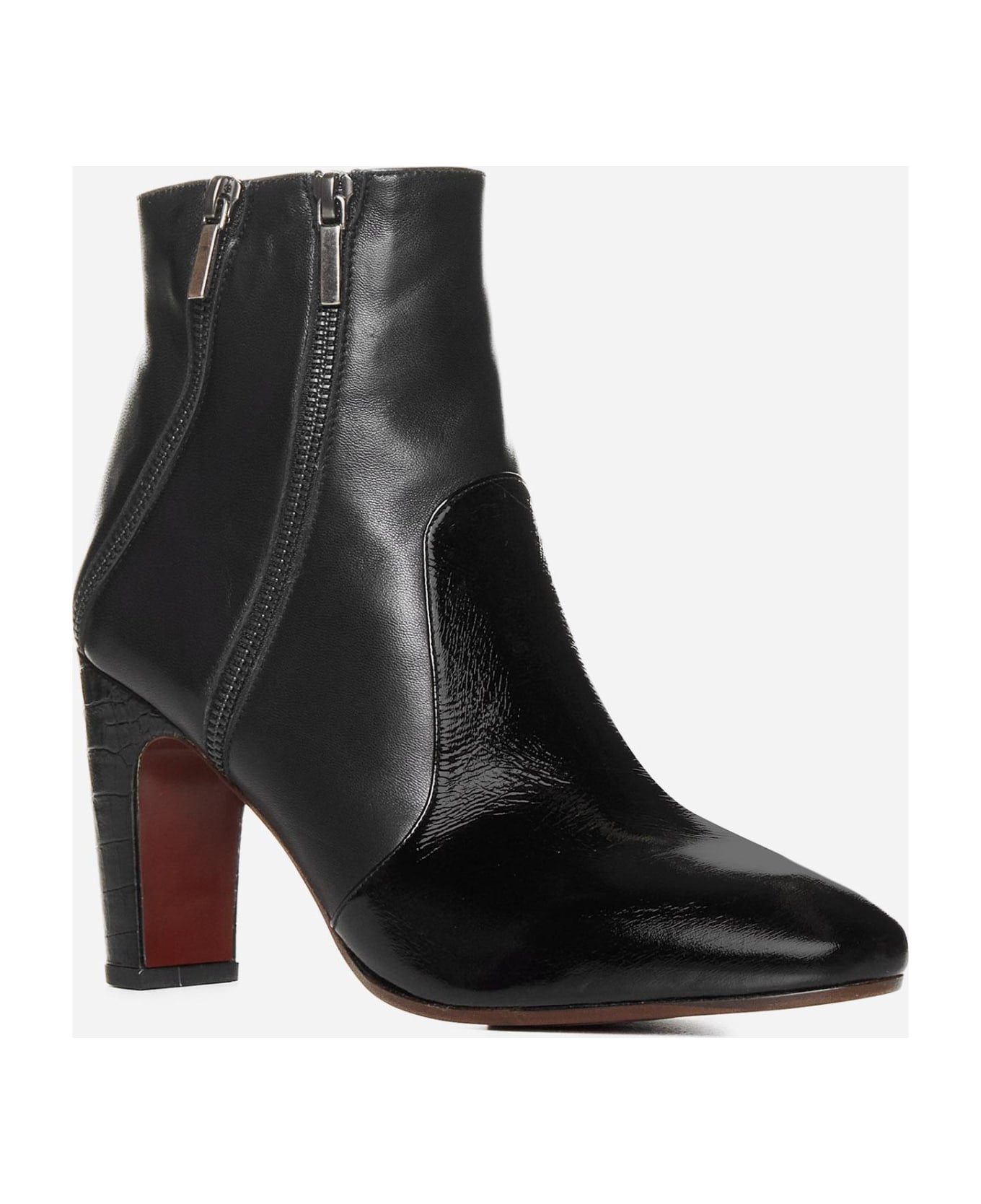 Chie Mihara Ezapi Leather Ankle Boots - BLACK ブーツ