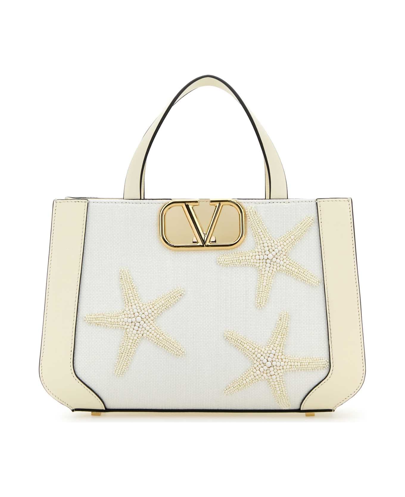 Valentino Garavani White Fabric Valentino Garavani Escape Handbag - IVORY