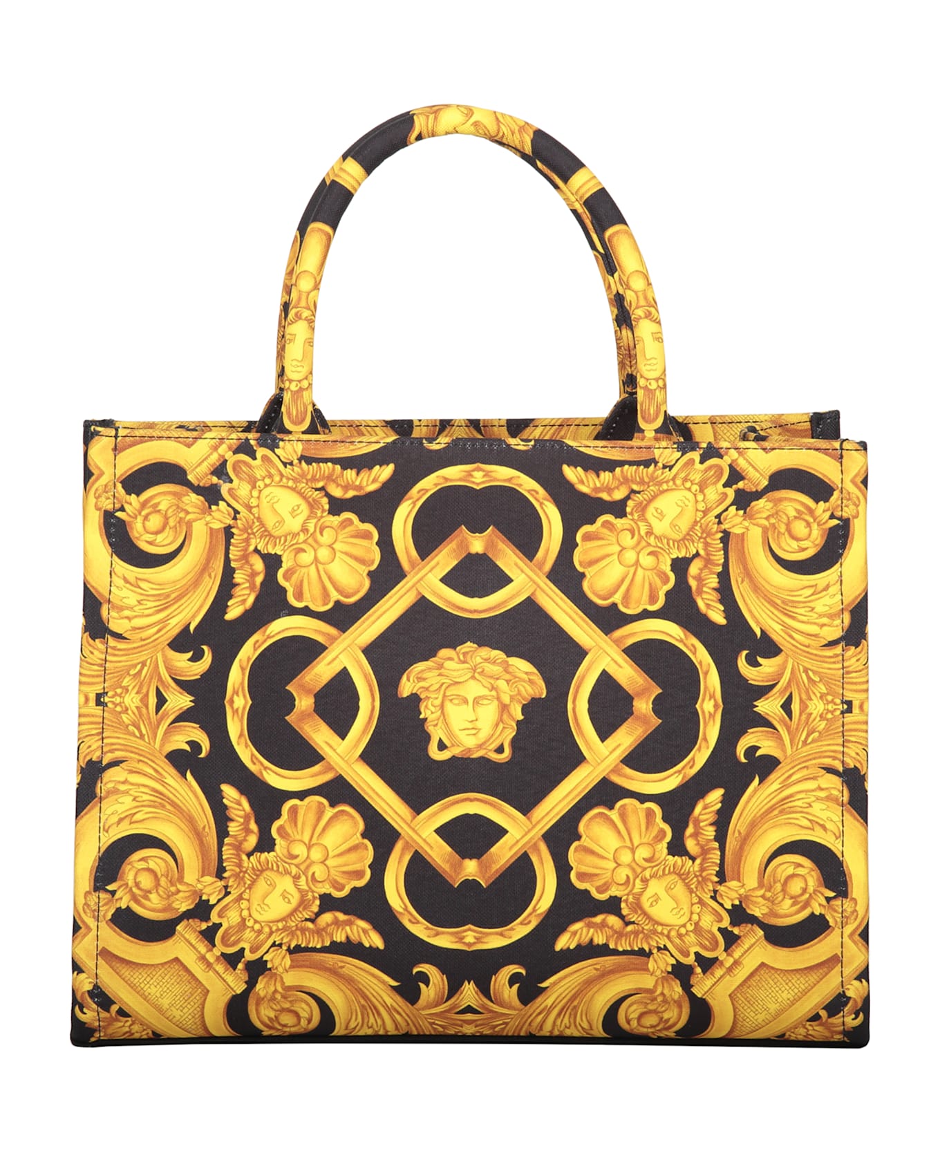 Versace Canvas Tote Bag - black